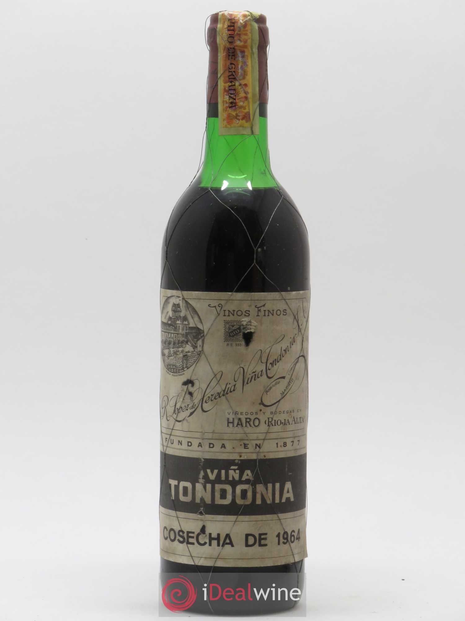 Rioja Gran Reserva Vina Tondonia R. Lopez de Heredia 1964 - Posten von 1 Flasche - 0