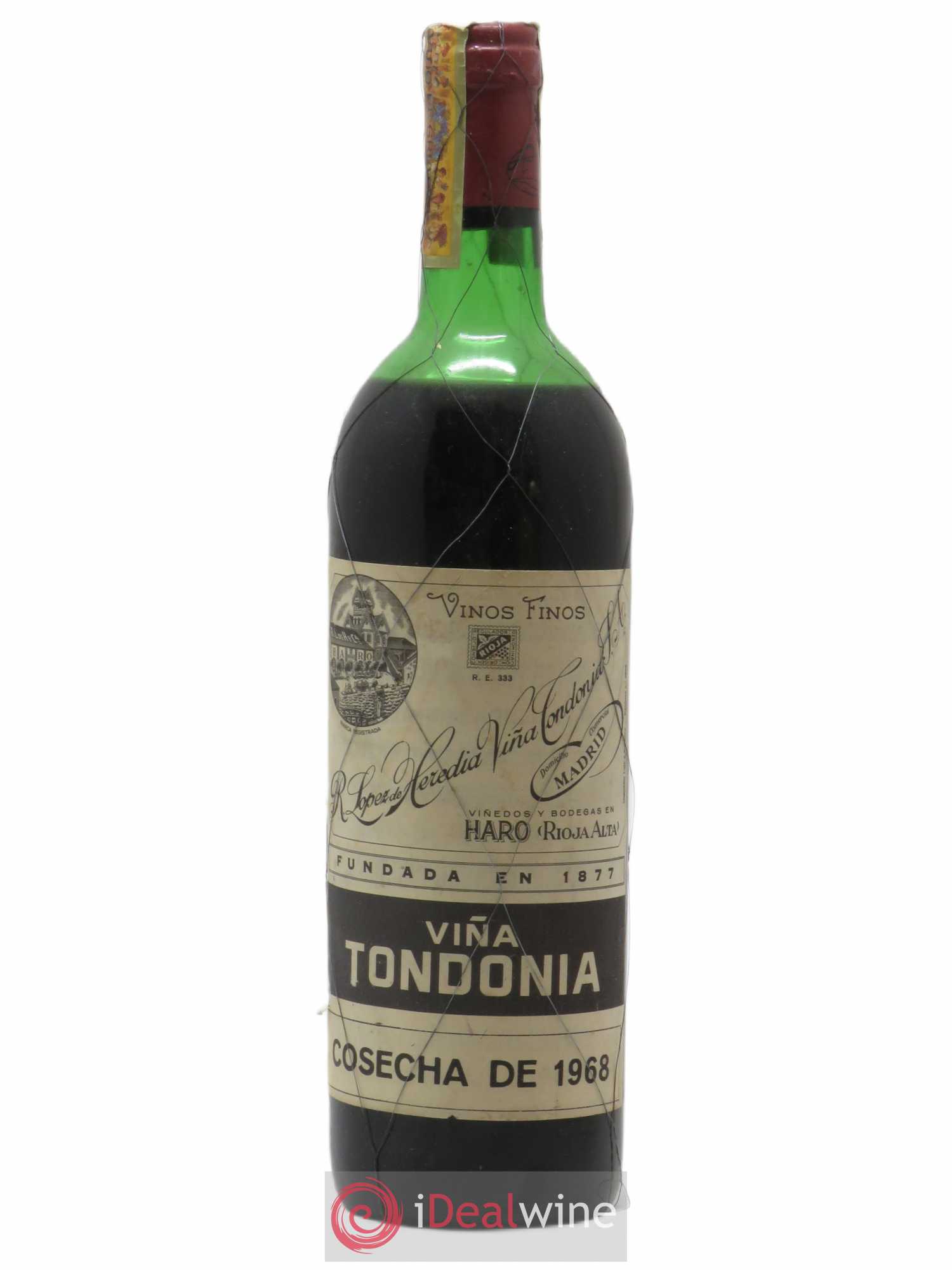 Rioja DOCA Reserva Vina Tondonia R. Lopez de Heredia 1968 - Posten von 1 Flasche - 0