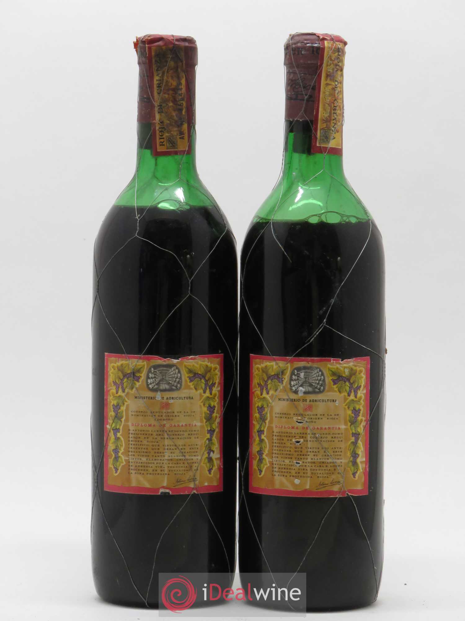 Rioja DOCA Reserva Vina Tondonia R. Lopez de Heredia 1970 - Posten von 2 Flaschen - 1