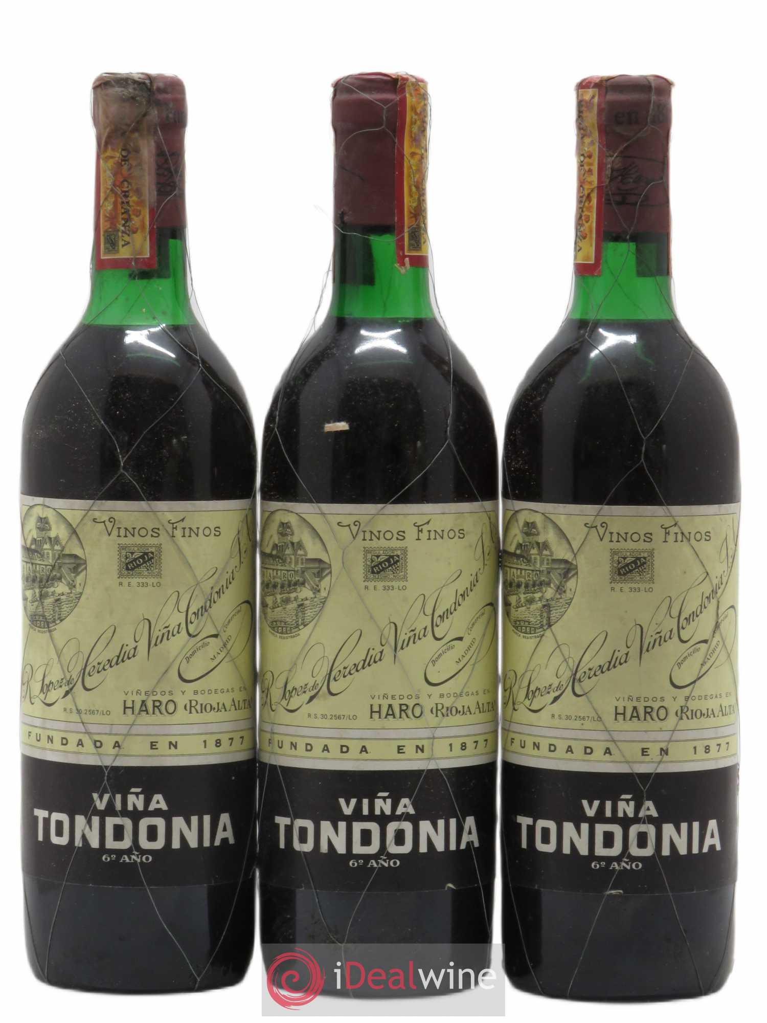 Rioja 6 Ano Vina Tondonia R. Lopez de Heredia - Posten von 3 Flaschen - 0