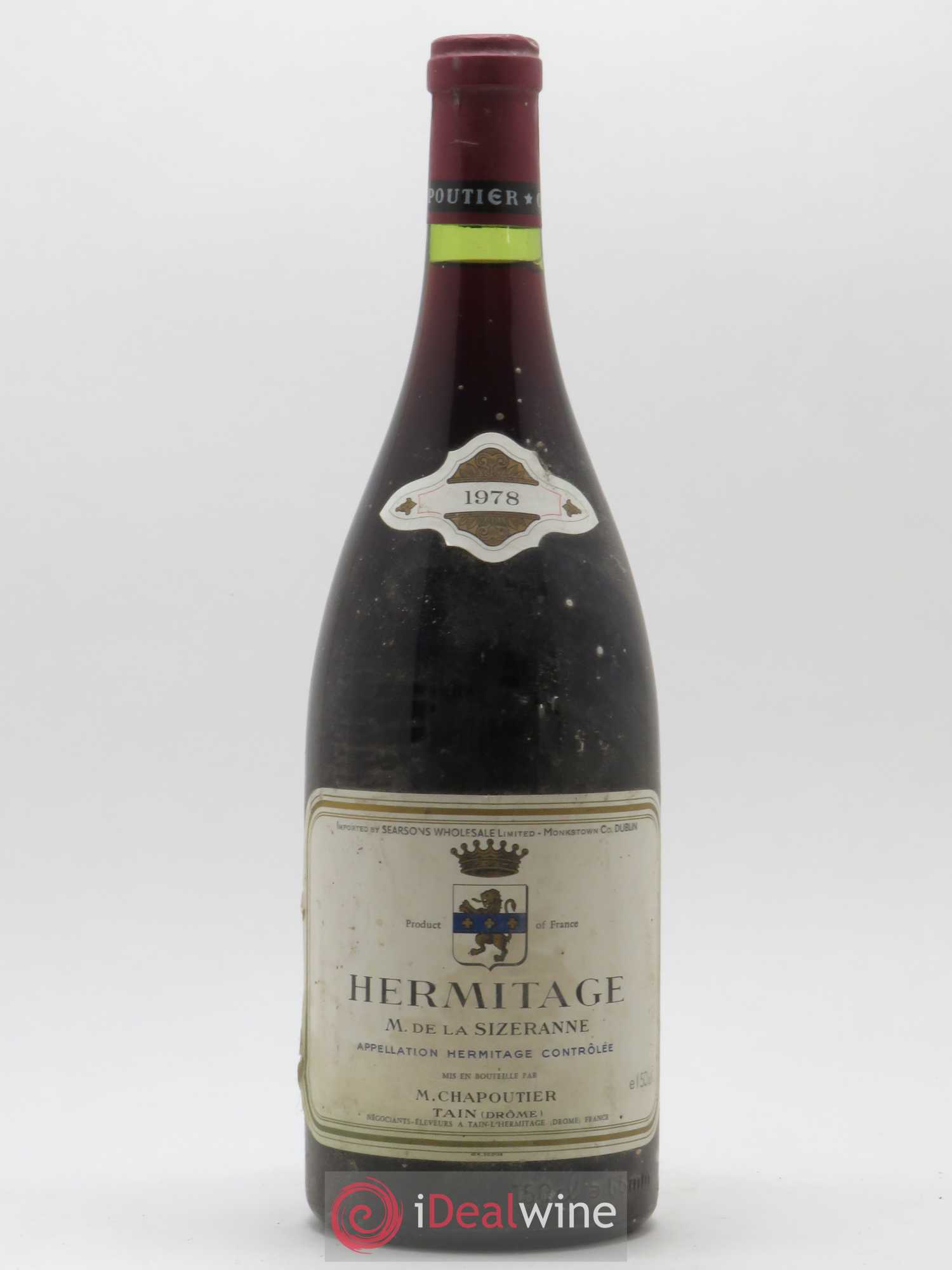 Hermitage Monier de La Sizeranne Chapoutier 1978 - Lot de 1 magnum - 0