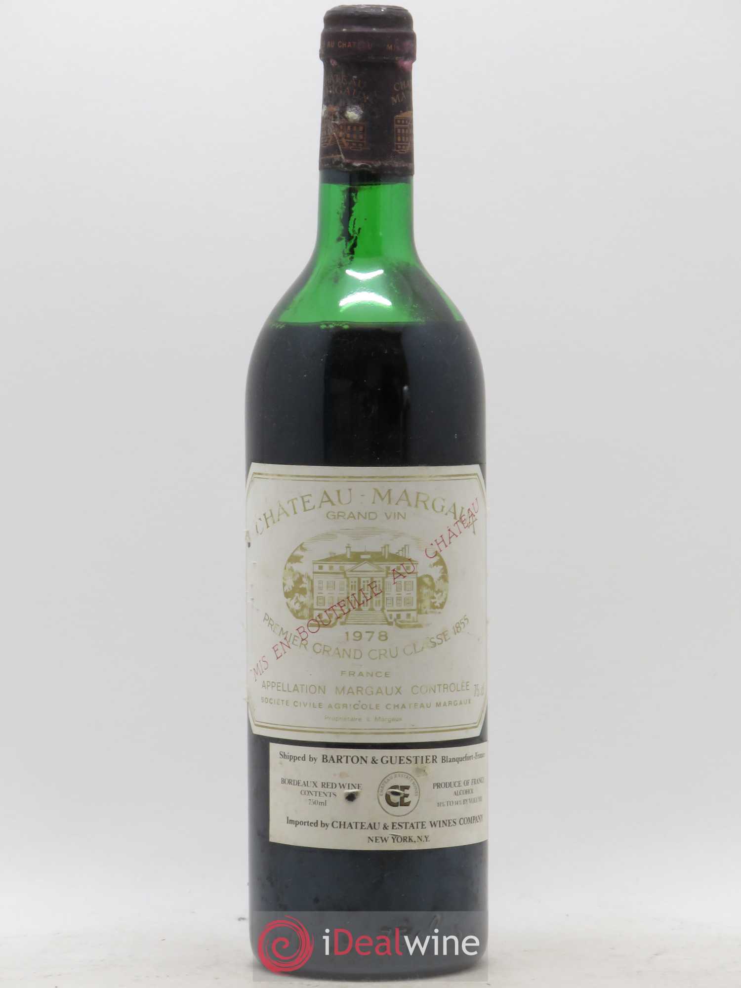 Château Margaux 1er Grand Cru Classé 1978 - Lot de 1 bouteille - 0
