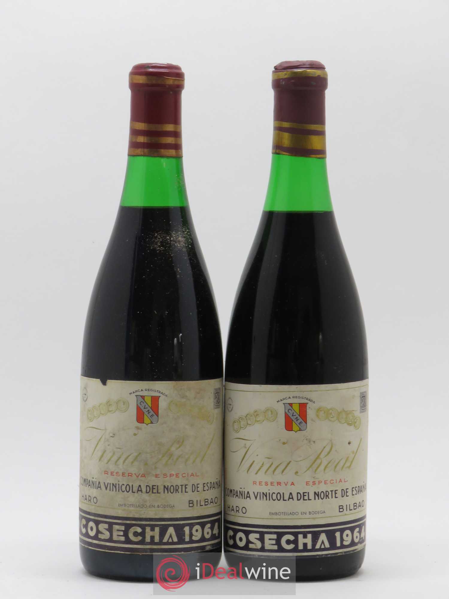 Rioja Vina Real Reserva Especial Compania Vinicola del Norte de Espana 1964 - Lot de 2 bouteilles - 0