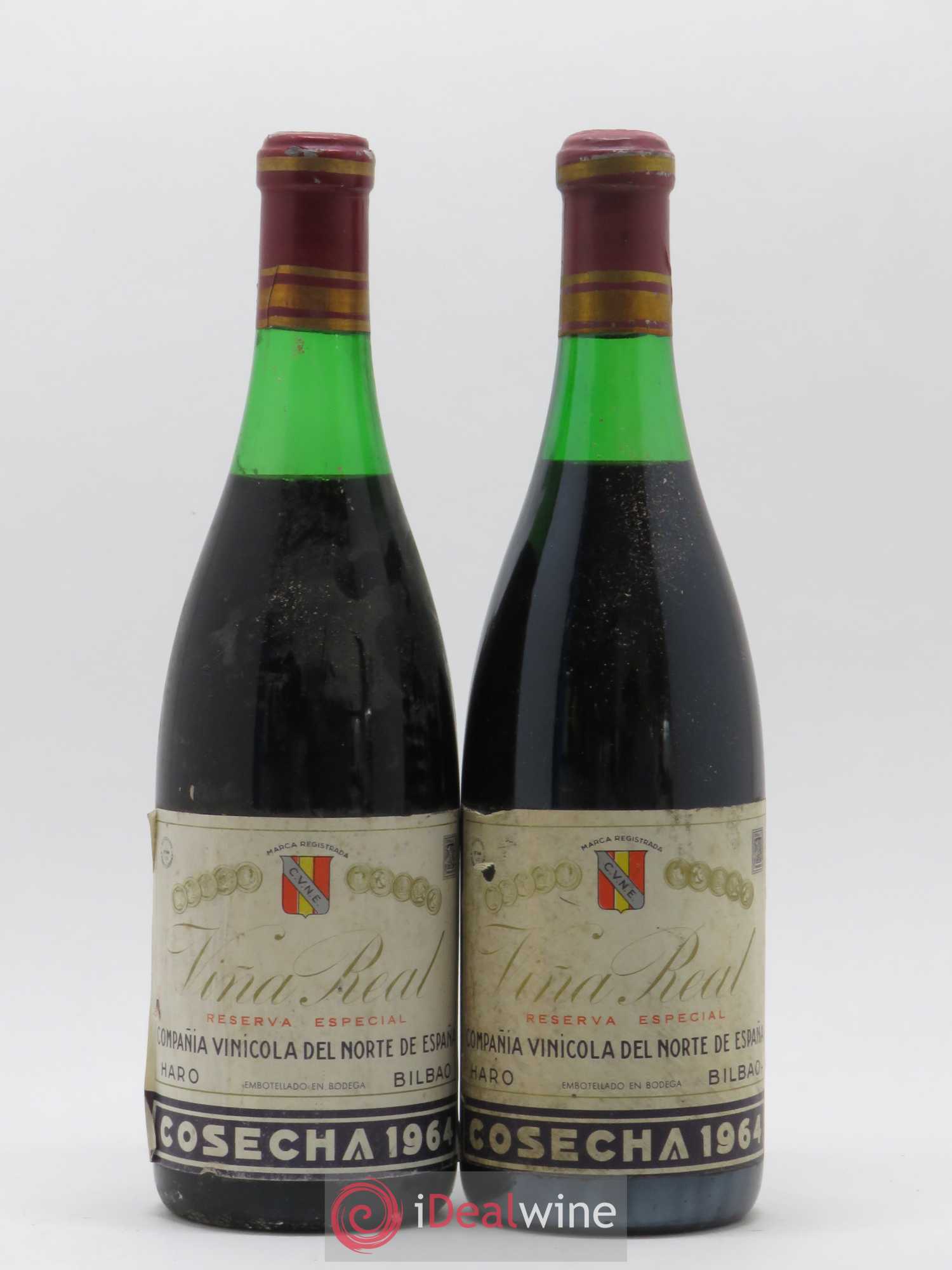 Rioja Vina Real Reserva Especial Compania Vinicola del Norte de Espana 1964 - Lot de 2 bouteilles - 0