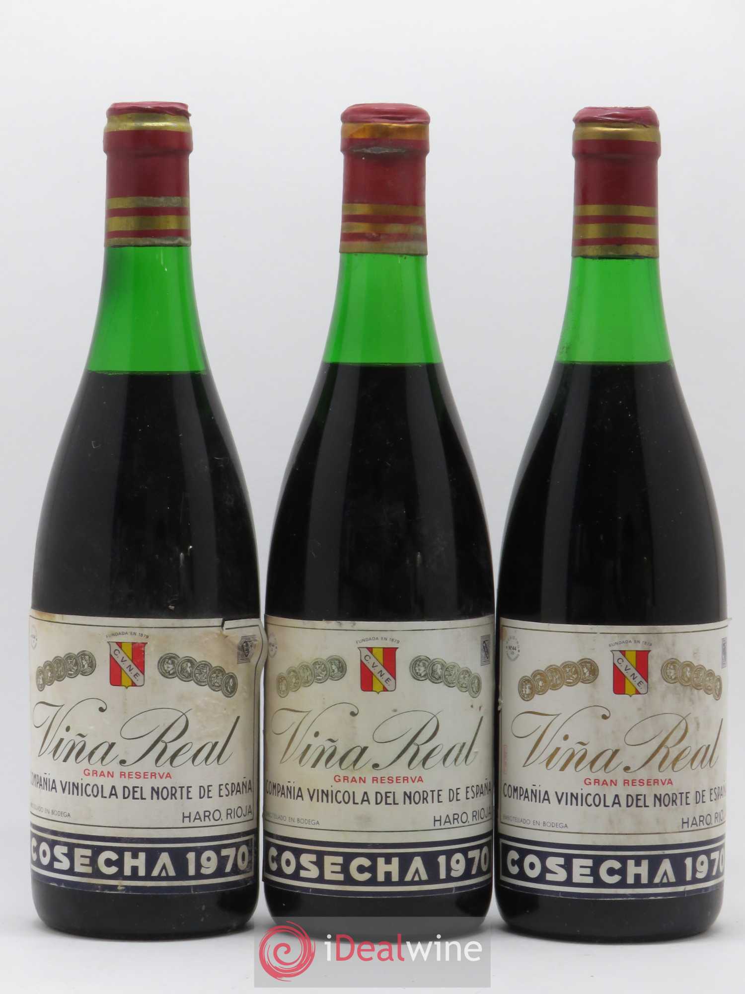 Rioja DOCG Vina Real Gran Reserva Compania Vinicola del Norte de Espana 1970 - Lot de 12 bouteilles - 1
