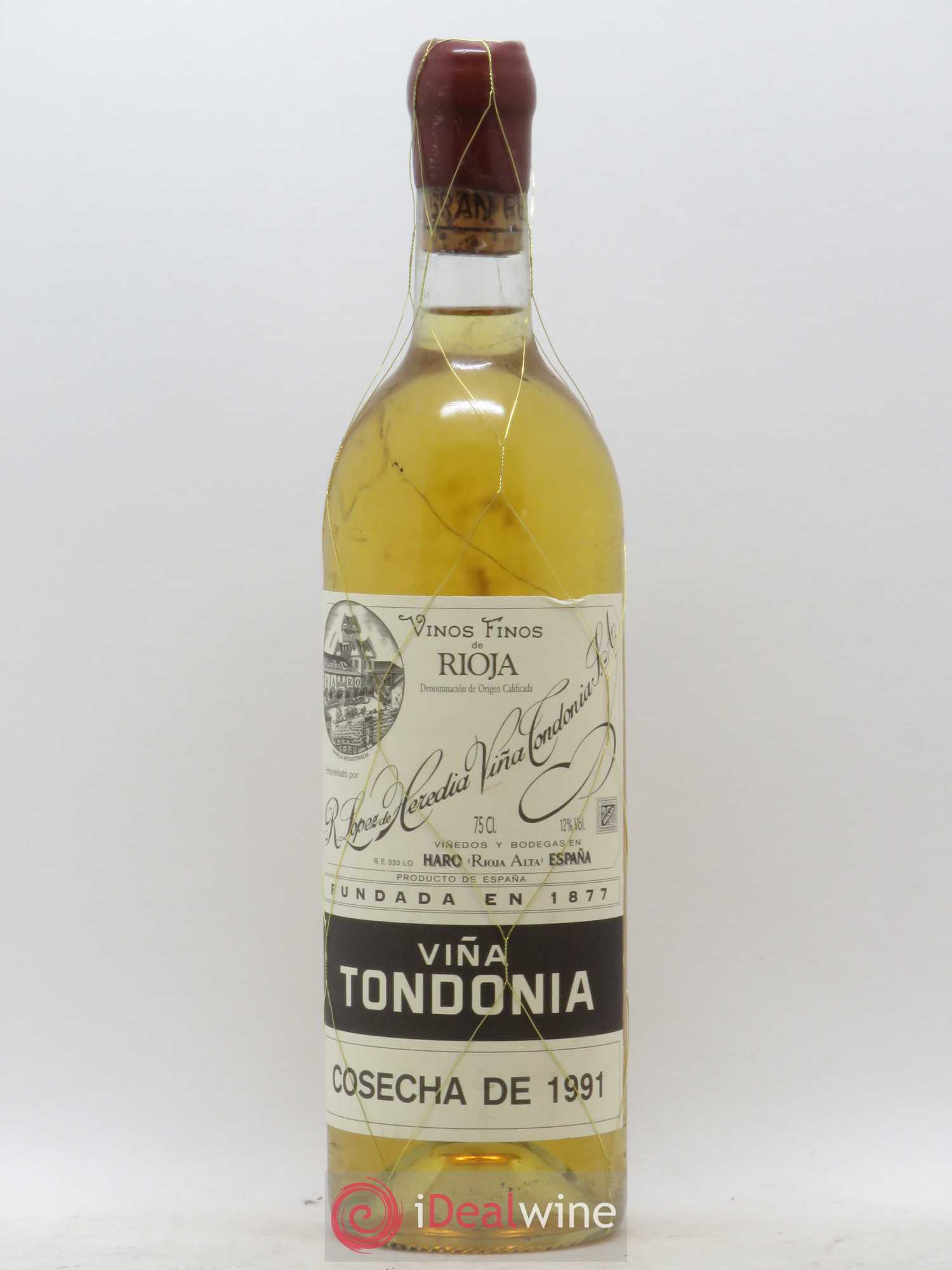 Rioja DOCA Gran Reserva Vina Tondonia Lopez de Herredia 1991 - Lotto di 1 bottiglia - 0