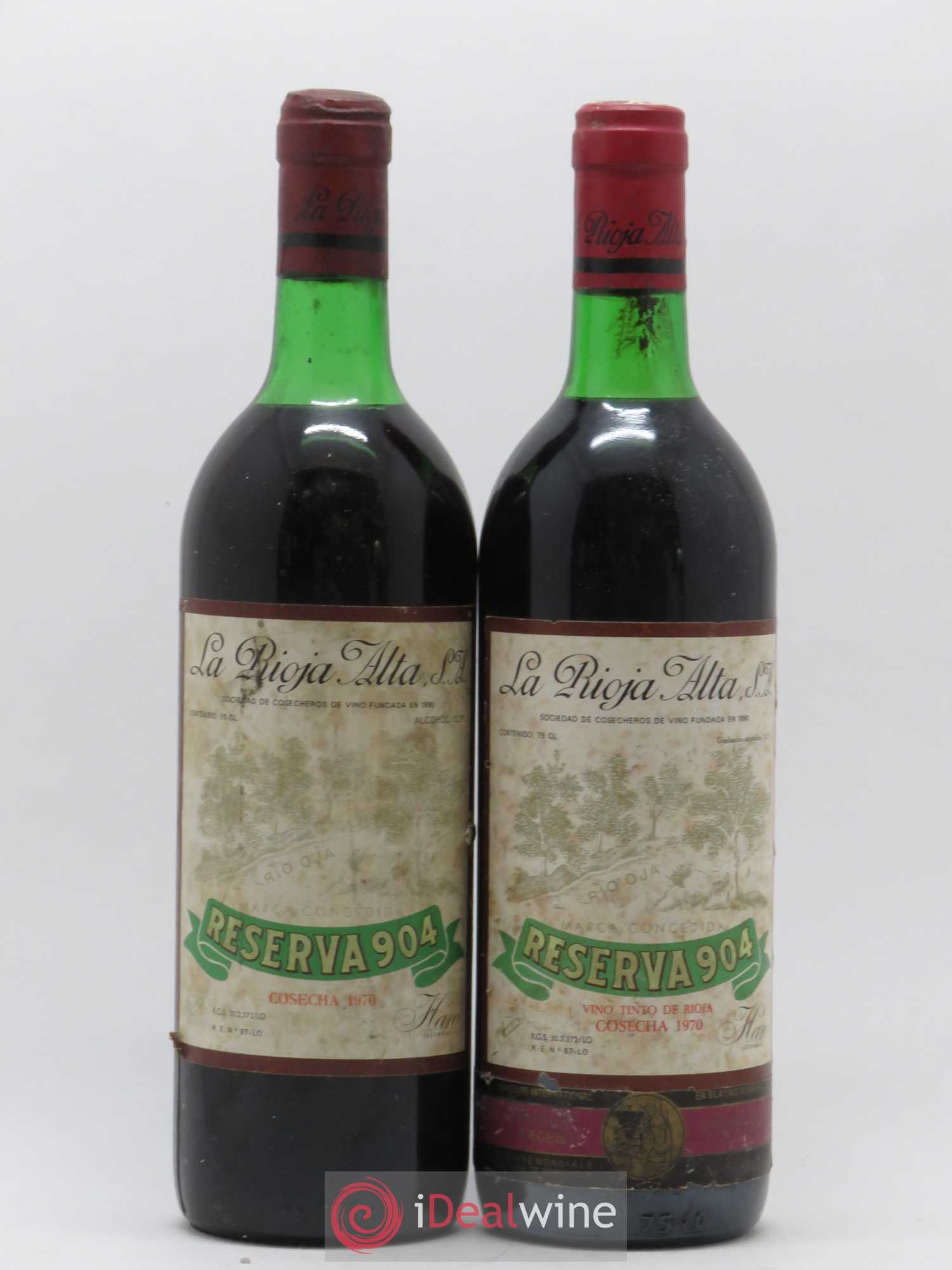 Rioja DOCA Reserva 904 La Rioja Alta 1970 - Posten von 2 Flaschen - 0