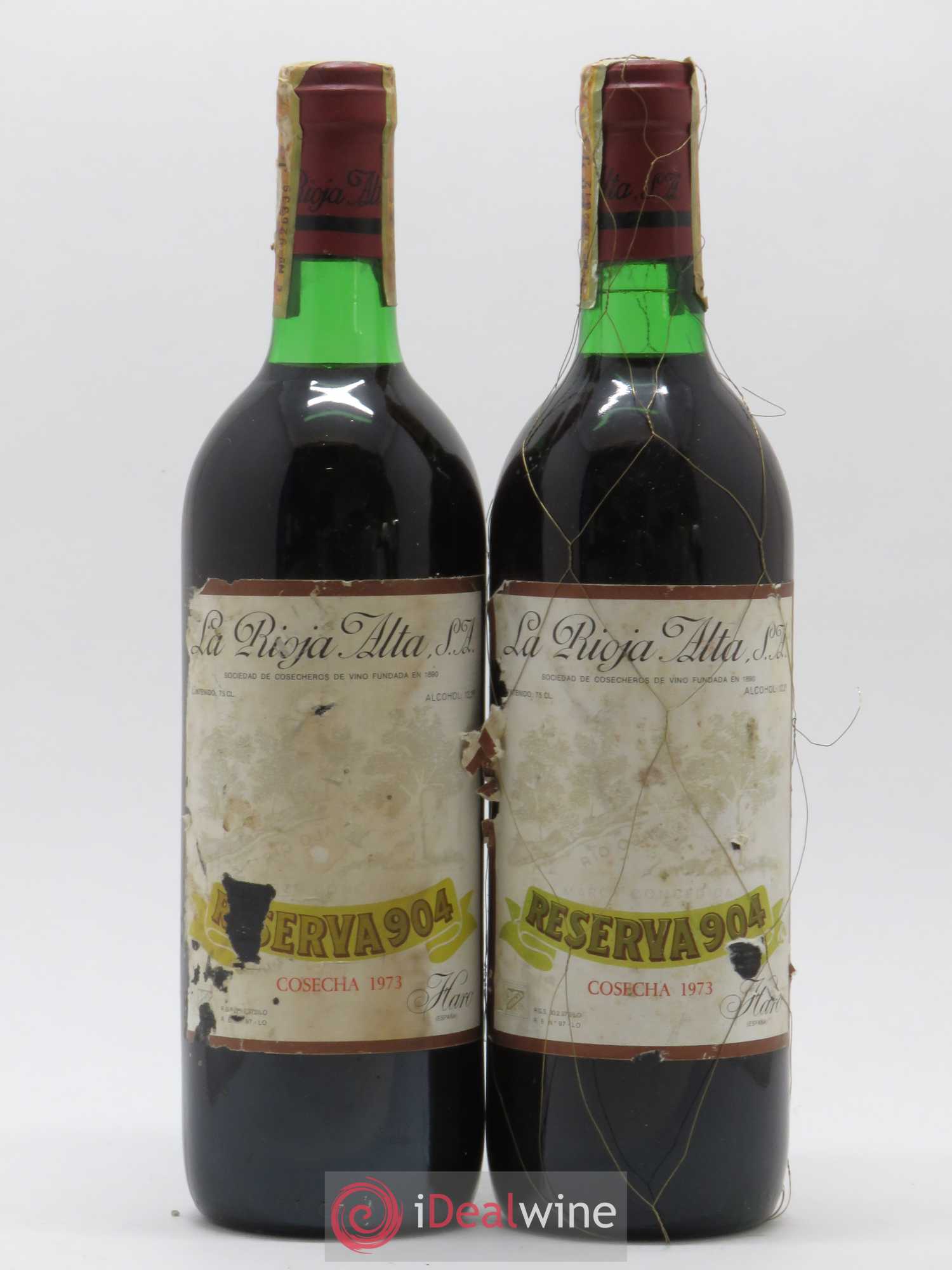 Rioja DOCA Reserva 904 La Rioja Alta 1973 - Lot of 2 bottles - 0