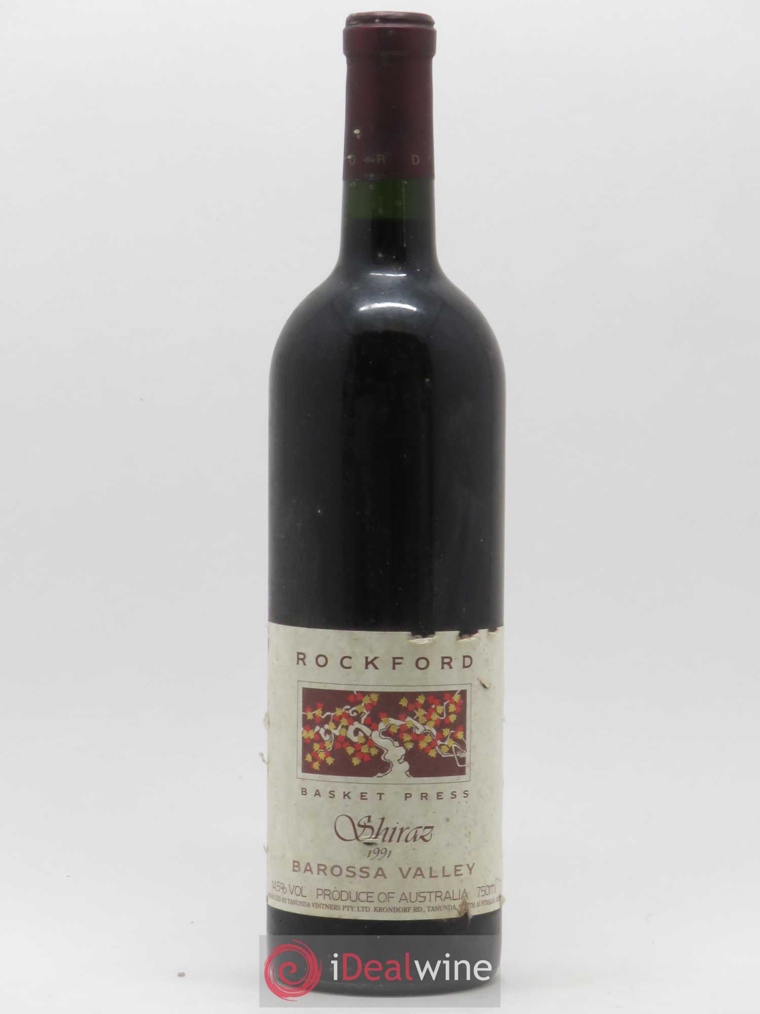 Barossa Valley Rockford Basket Press Shiraz 1991 - Lot de 1 bouteille - 0