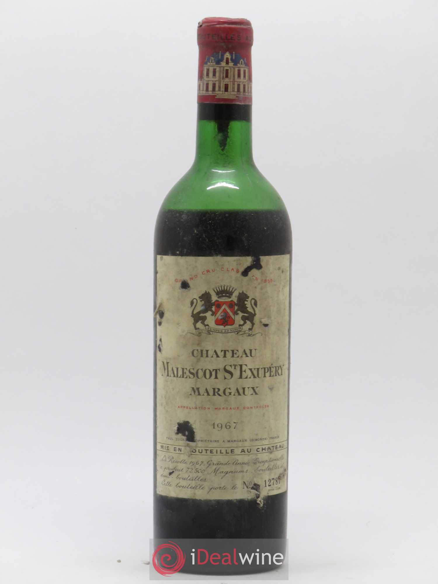 Château Malescot Saint-Exupéry 3ème Grand Cru Classé 1967 - Posten von 1 Flasche - 0