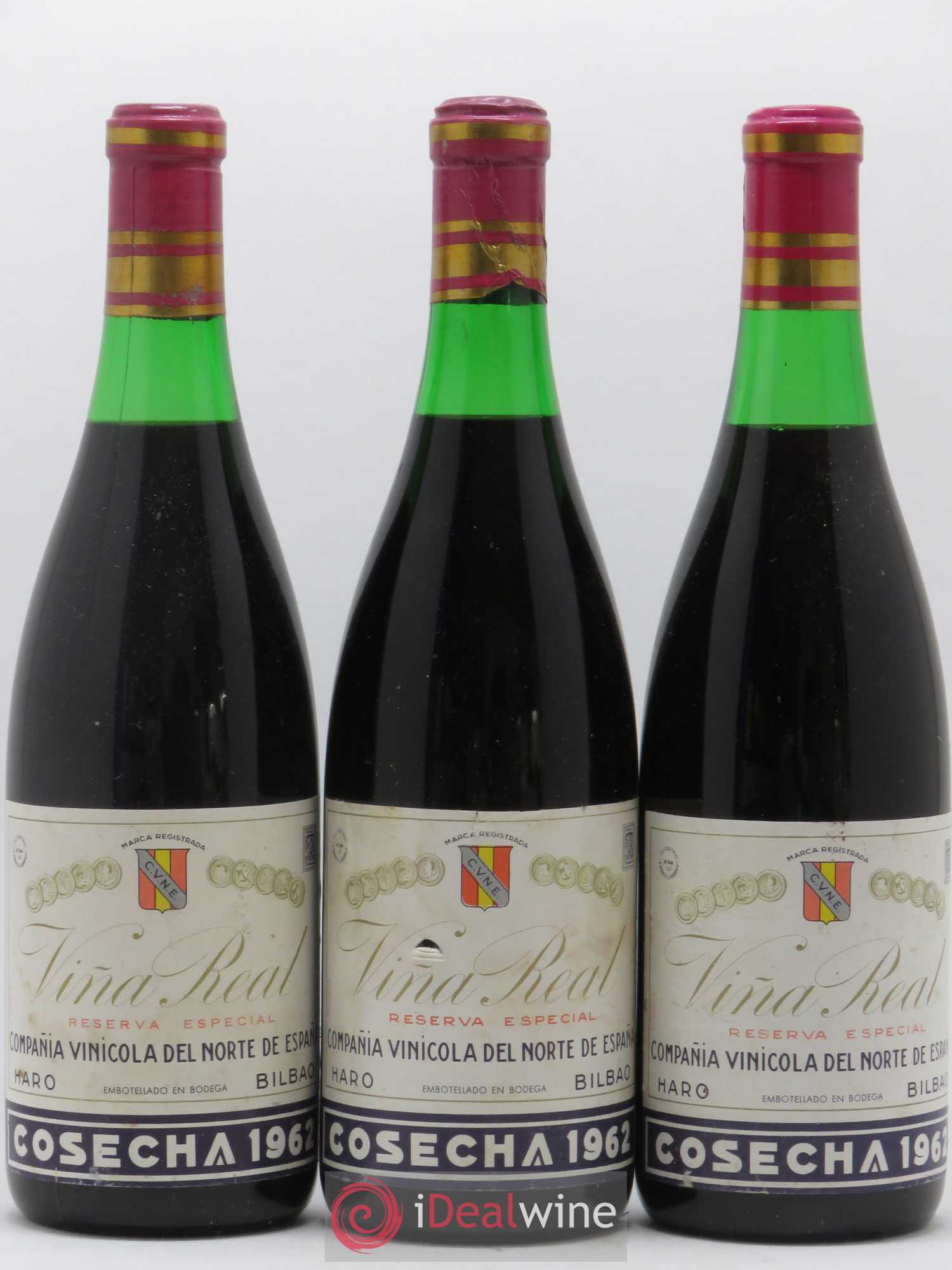 Rioja Vina Real Reserva Especial Compania Vinicola del Norte de Espana 1962 - Lot de 6 bouteilles - 1