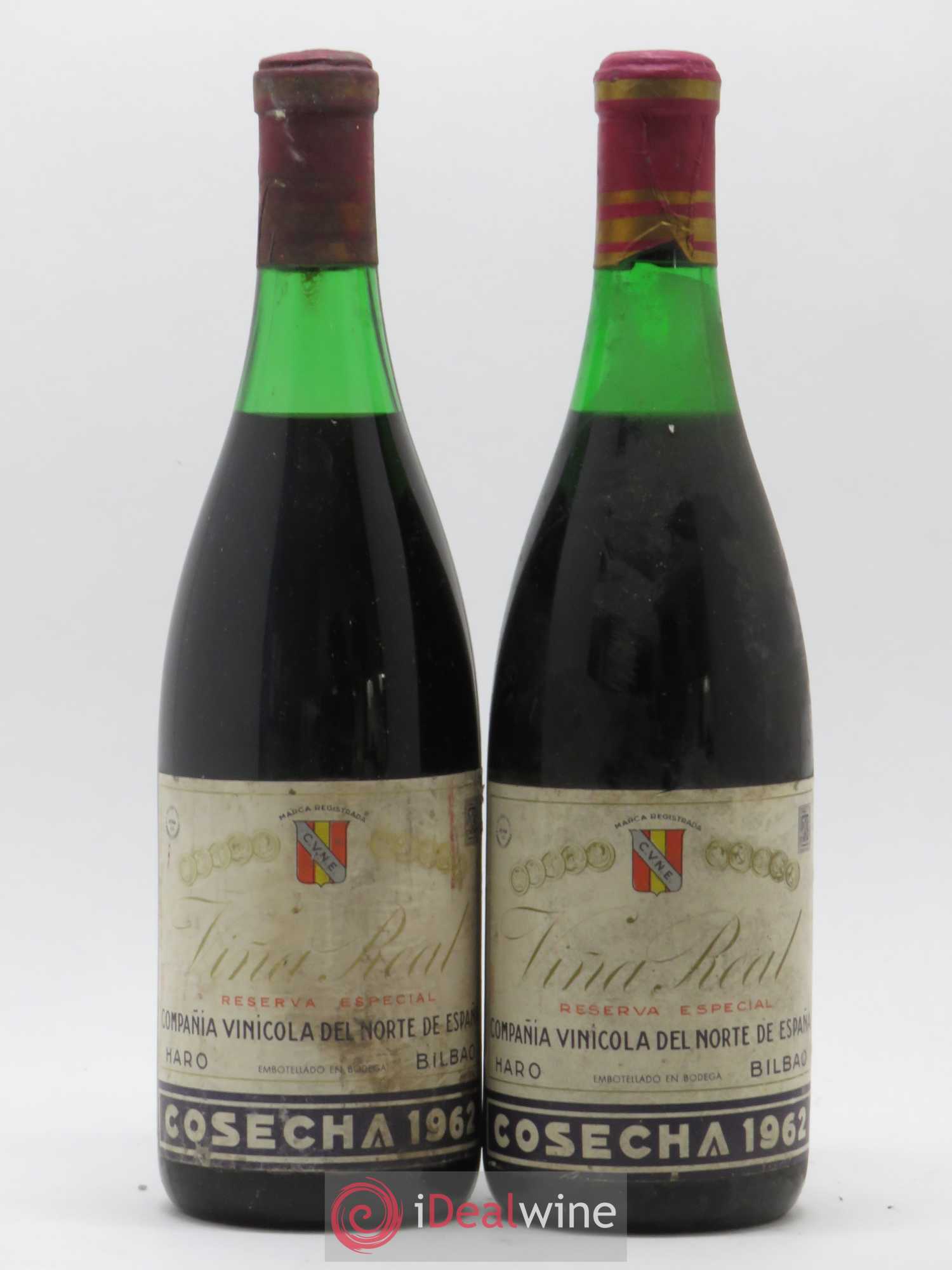 Rioja Vina Real Reserva Especial Compania Vinicola del Norte de Espana 1962 - Lot de 2 bouteilles - 0
