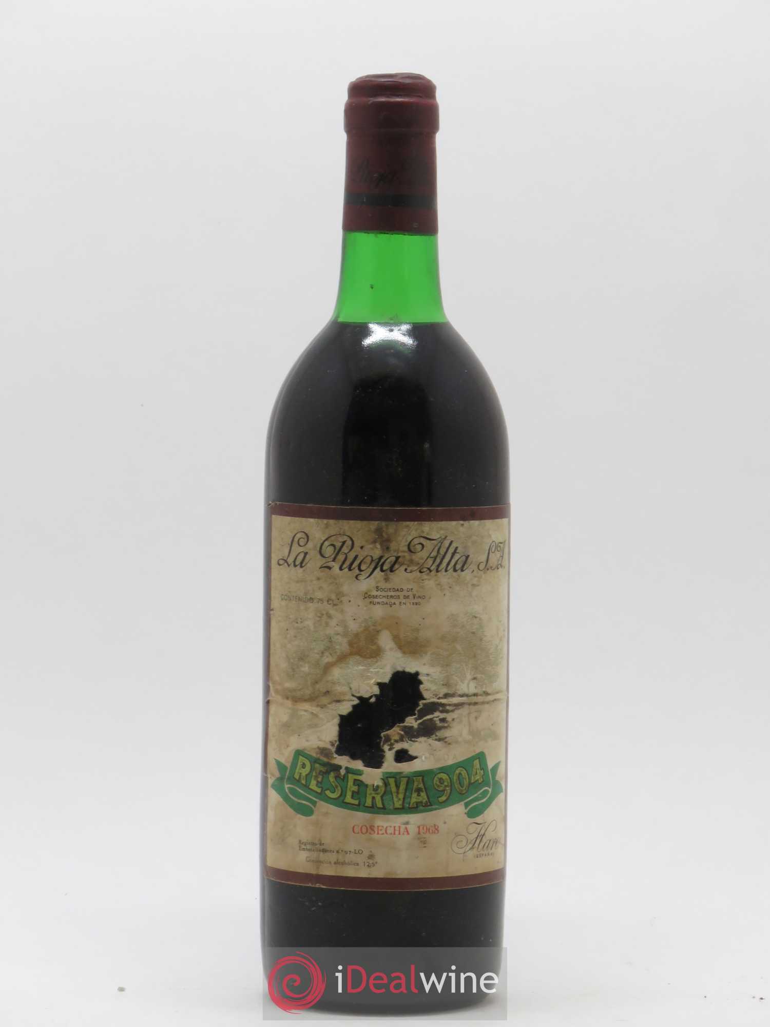 Rioja DOCa Gran Reserva 904 La Rioja Alta 1968 - Posten von 1 Flasche - 0
