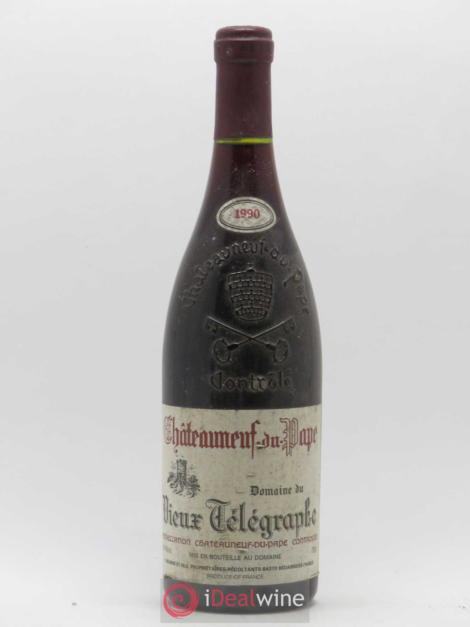 Châteauneuf-du-Pape Vieux Télégraphe (Domaine du) Vignobles Brunier 1990 - Lot de 1 bouteille - 0