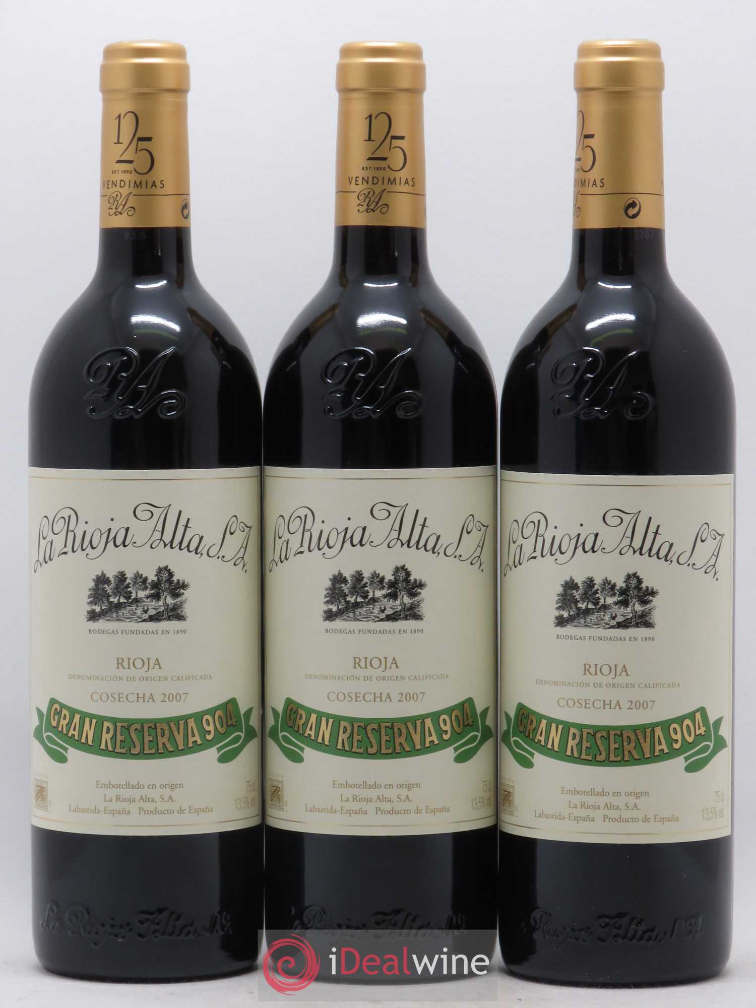 Rioja DOCa Gran Reserva 904 La Rioja Alta 2007 - Posten von 6 Flaschen - 1