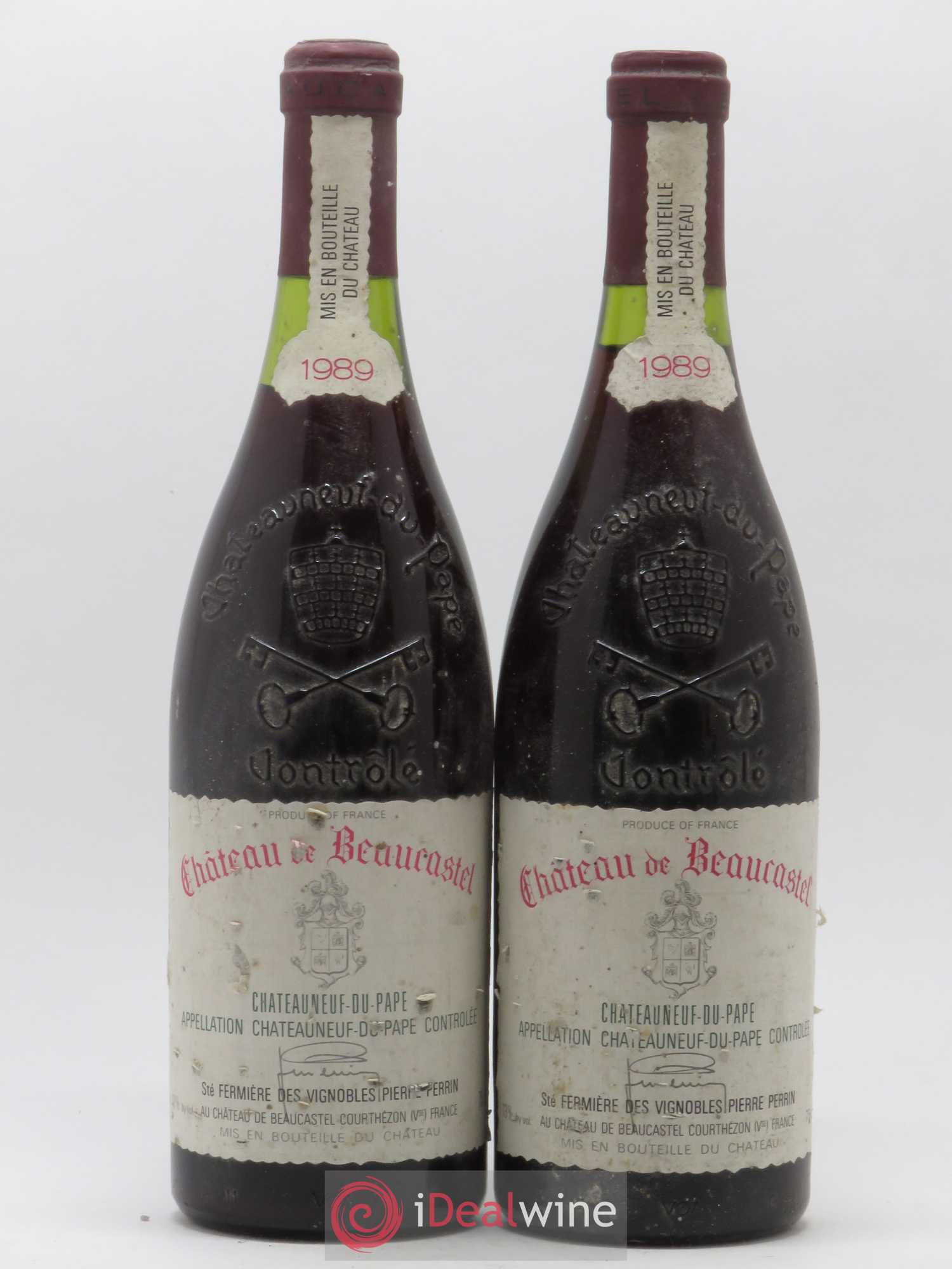 Châteauneuf-du-Pape Château de Beaucastel Famille Perrin 1989 - Lot de 2 bouteilles - 0