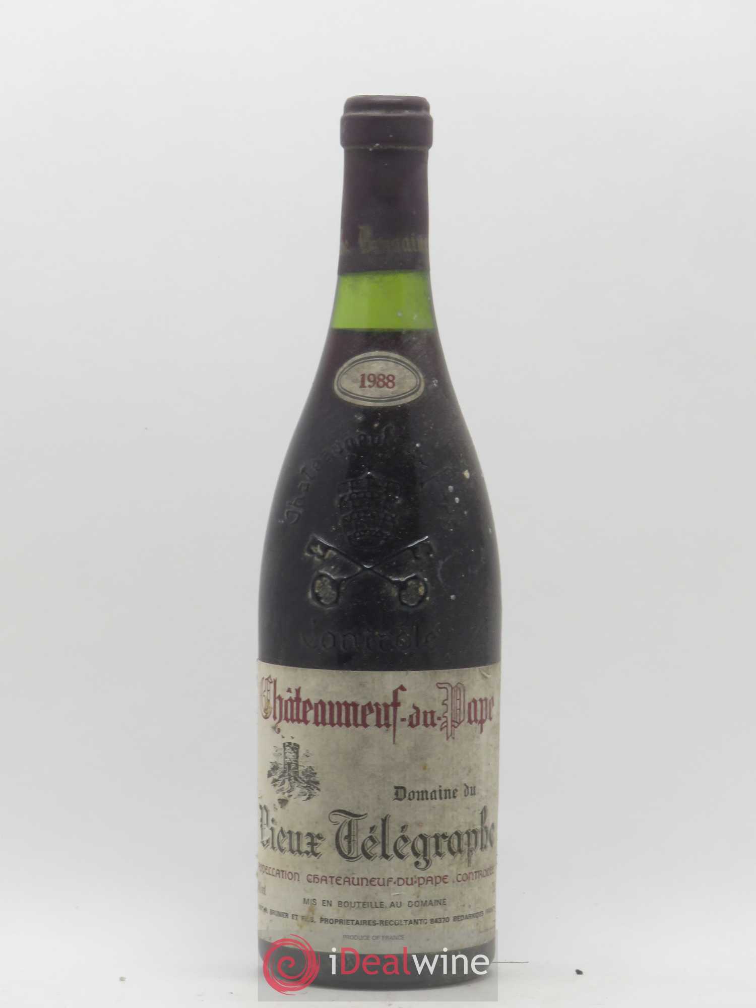 Châteauneuf-du-Pape Vieux Télégraphe (Domaine du) Vignobles Brunier 1988 - Lot de 1 bouteille - 0