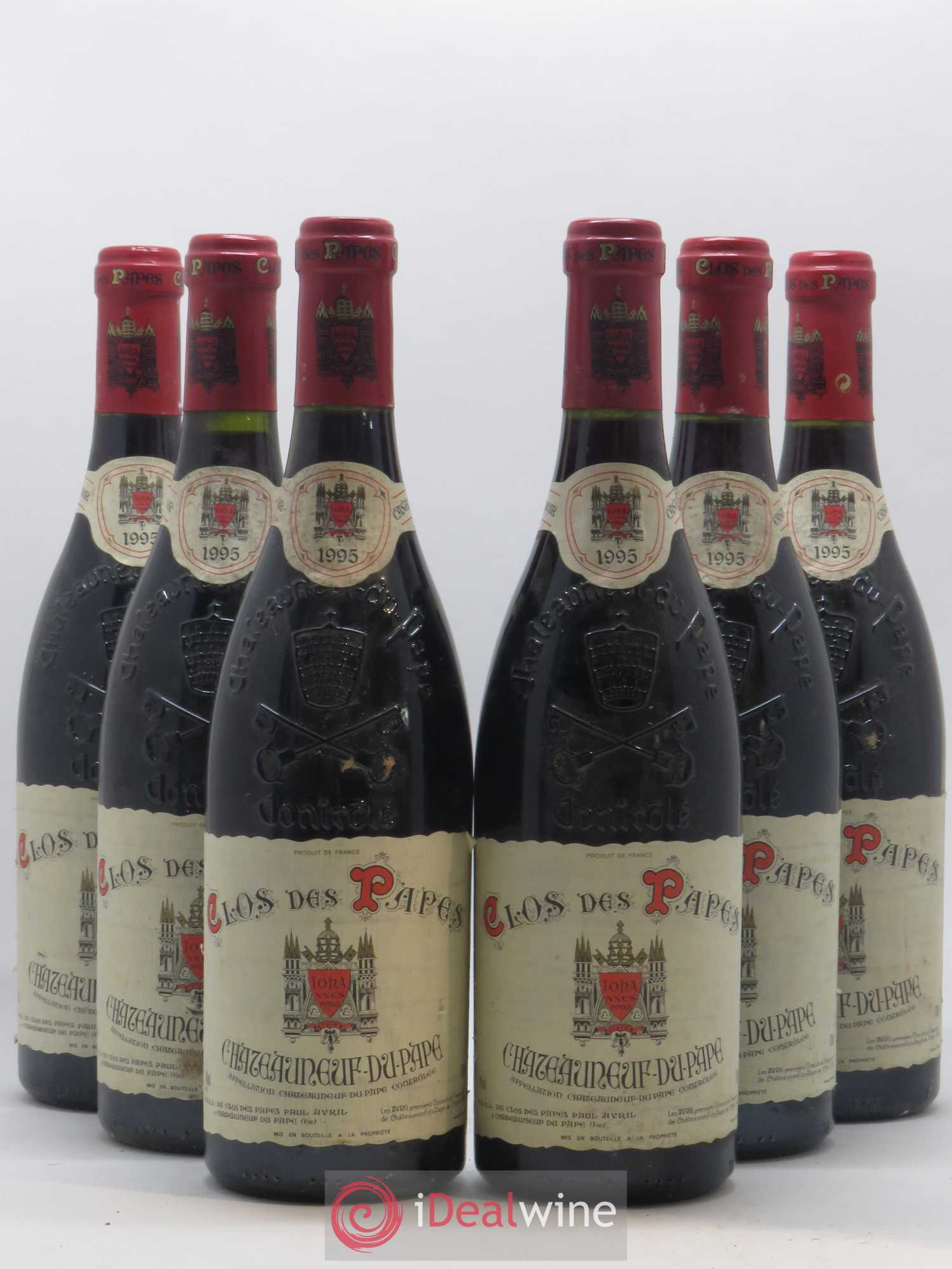 Châteauneuf-du-Pape Clos des Papes - Paul Avril 1995 - Lot de 6 bouteilles - 0