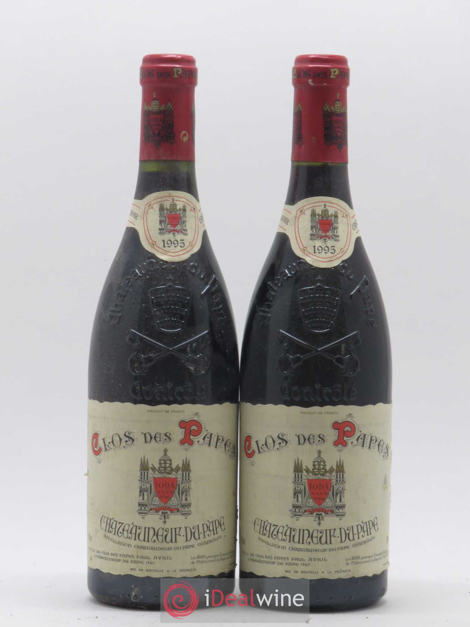 Châteauneuf-du-Pape Clos des Papes - Paul Avril 1995 - Lot de 2 bouteilles - 0