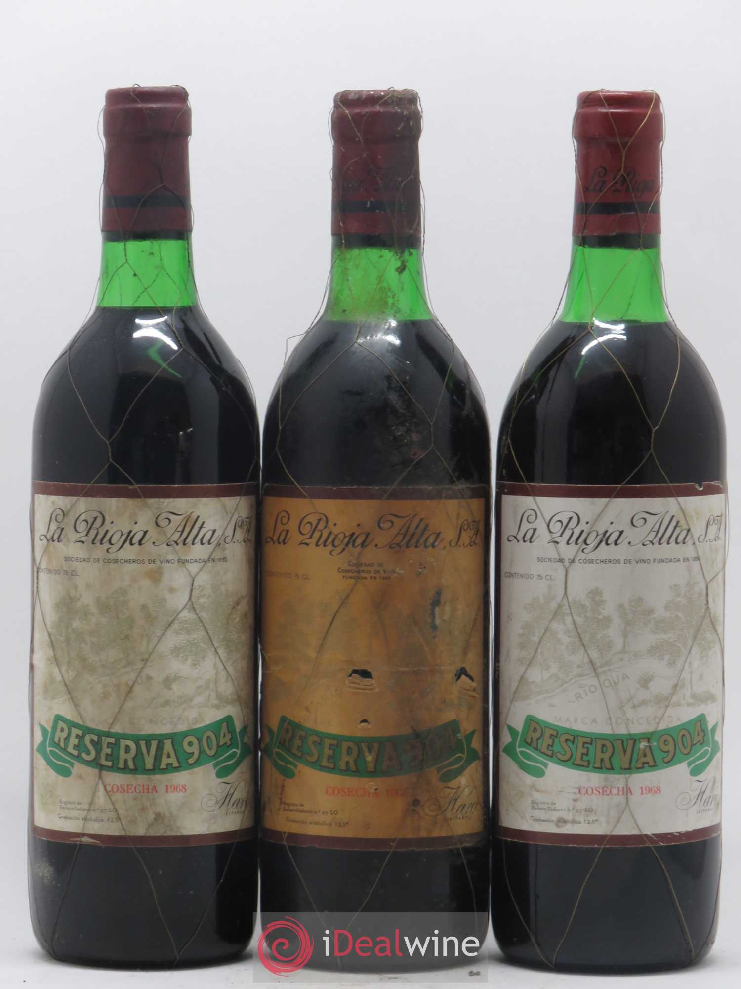 Rioja DOCa Gran Reserva 904 La Rioja Alta 1968 - Posten von 3 Flaschen - 0