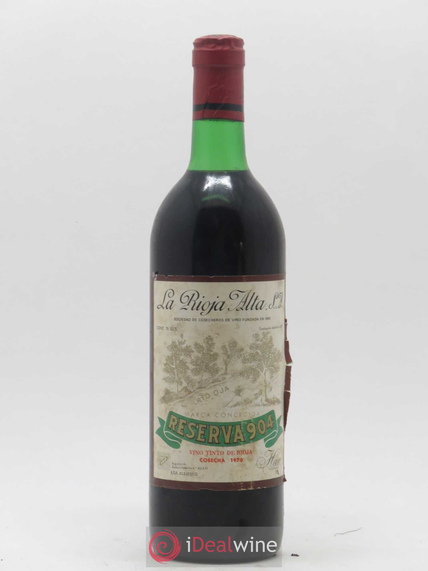 Rioja DOCa Gran Reserva 904 La Rioja Alta 1970 - Posten von 1 Flasche - 0