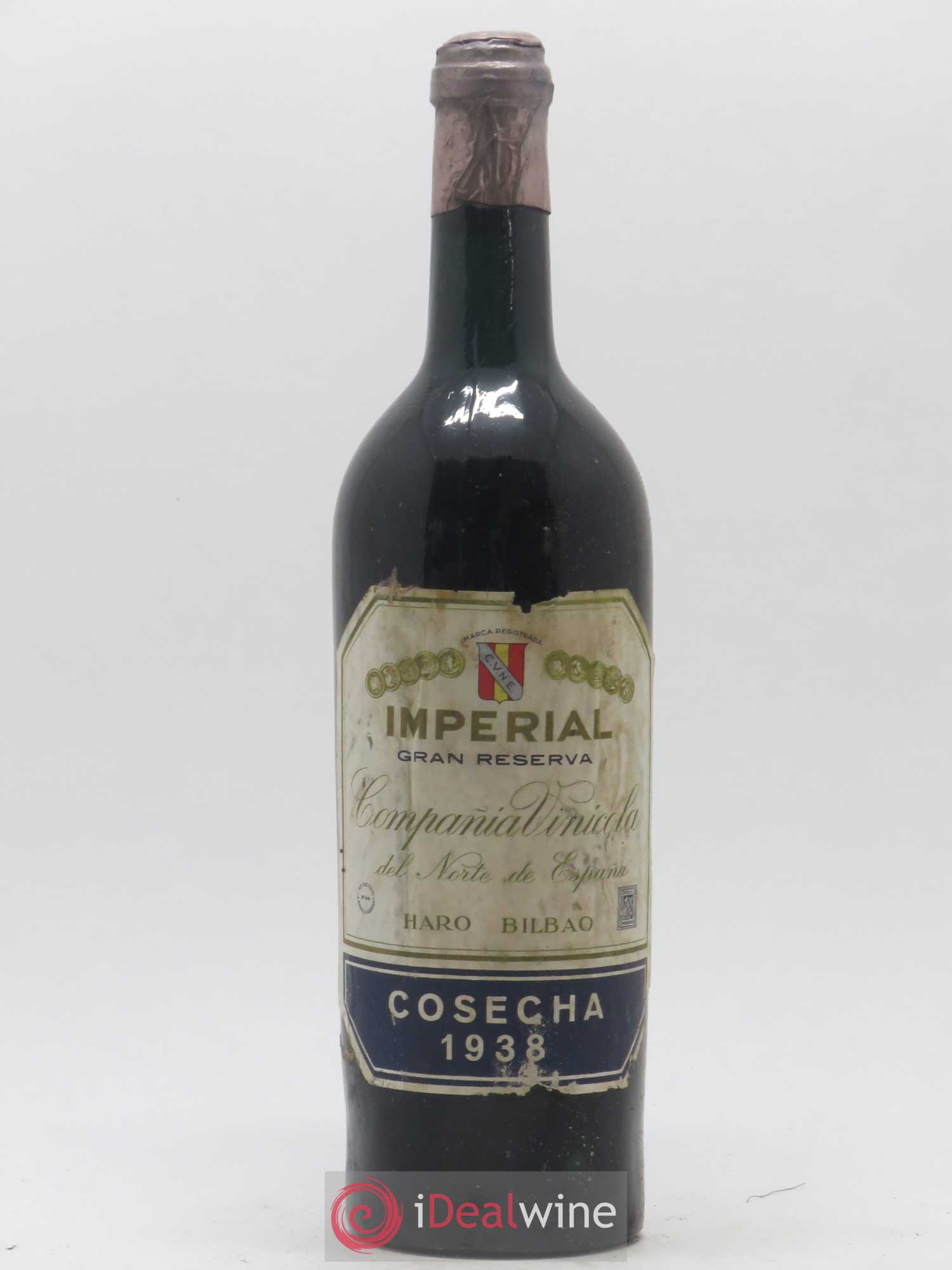 Rioja DOCG Imperial Gran Reserva Compania Vinicola del Norte de Espana 1938 - Lot de 1 bouteille - 0