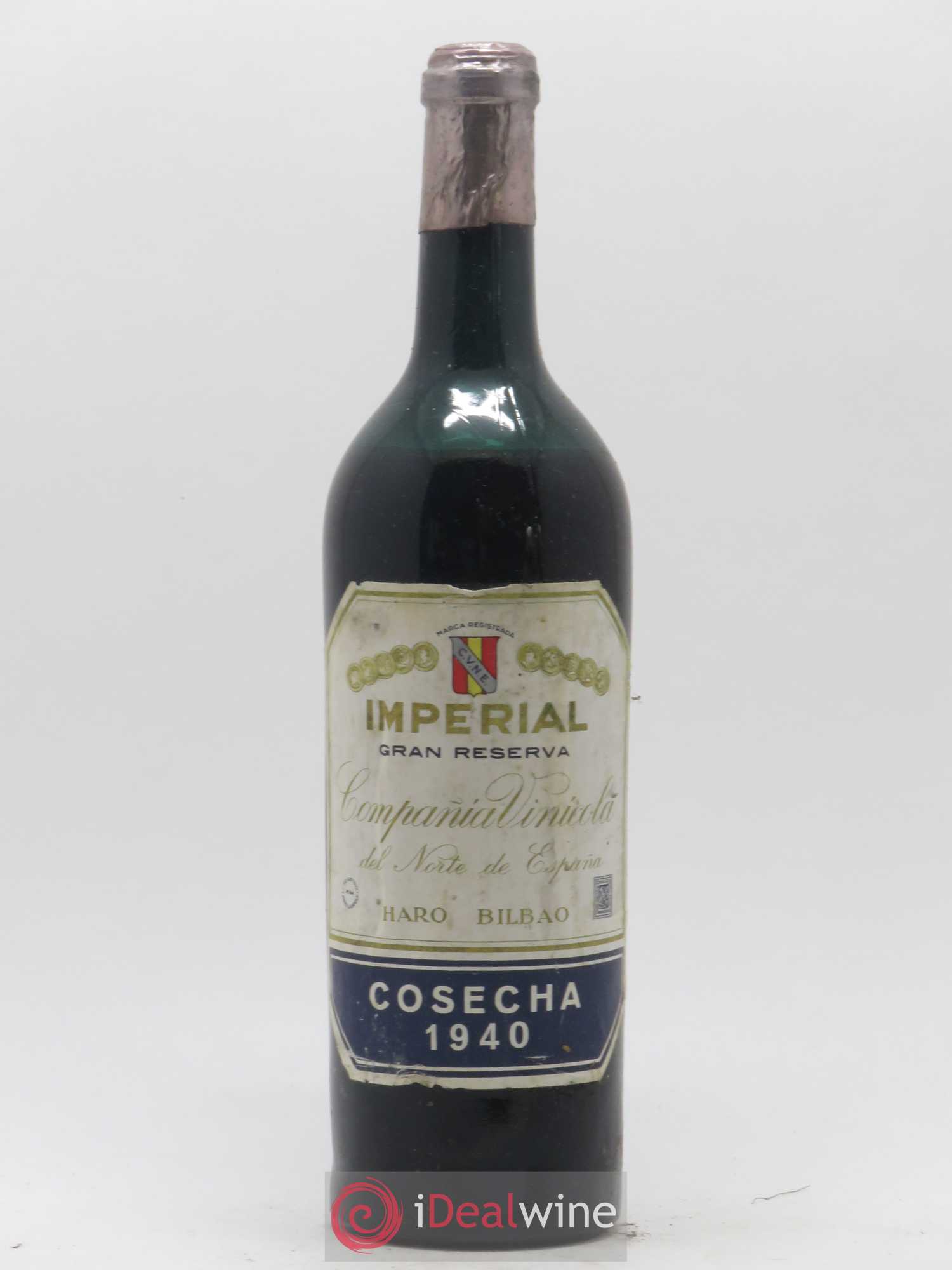 Rioja DOCG Imperial Gran Reserva Compania Vinicola del Norte de Espana 1940 - Lot de 1 bouteille - 0