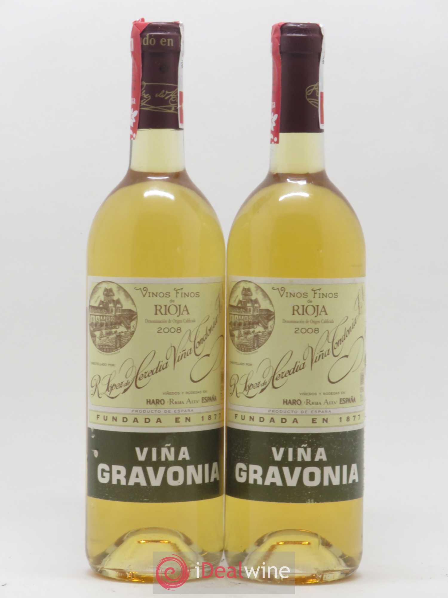 Rioja DOCA Vina Gravonia Crianza Vina Tondonia R. Lopez de Heredia 2008 - Lot de 2 bouteilles - 0