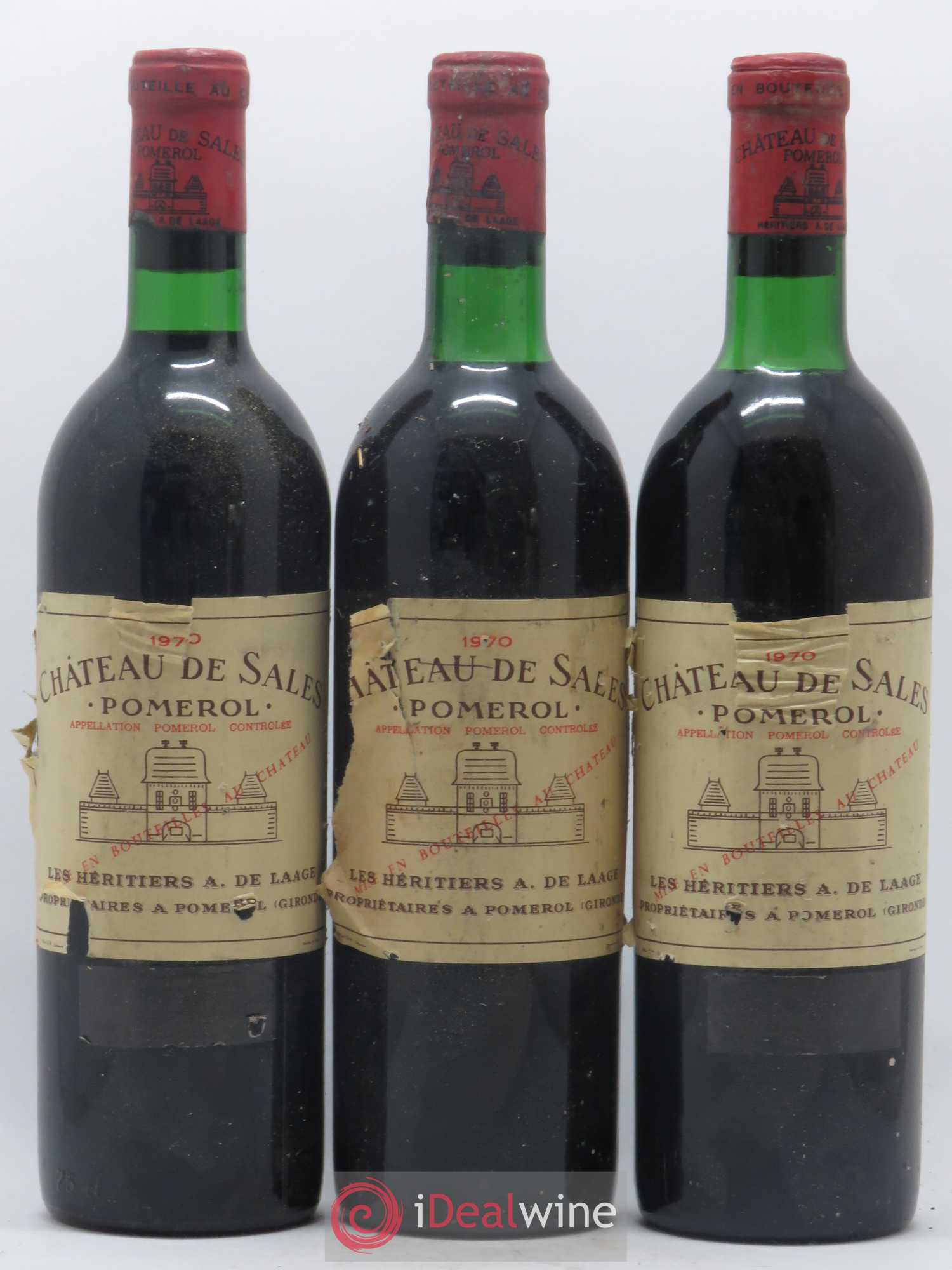 Château de Sales 1970 - Lot de 3 bouteilles - 0