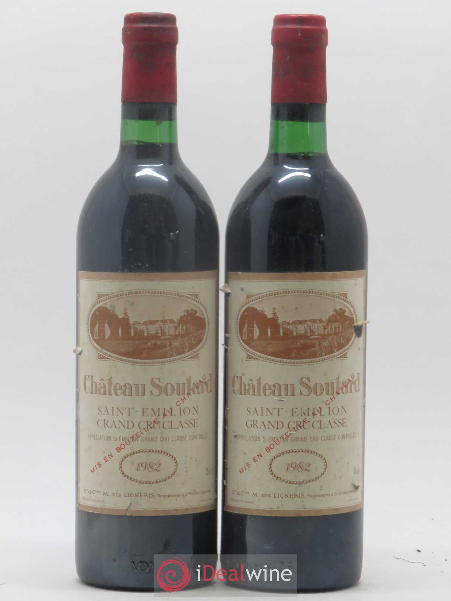 Château Soutard Grand Cru Classé 1982 - Lot de 2 bouteilles - 0