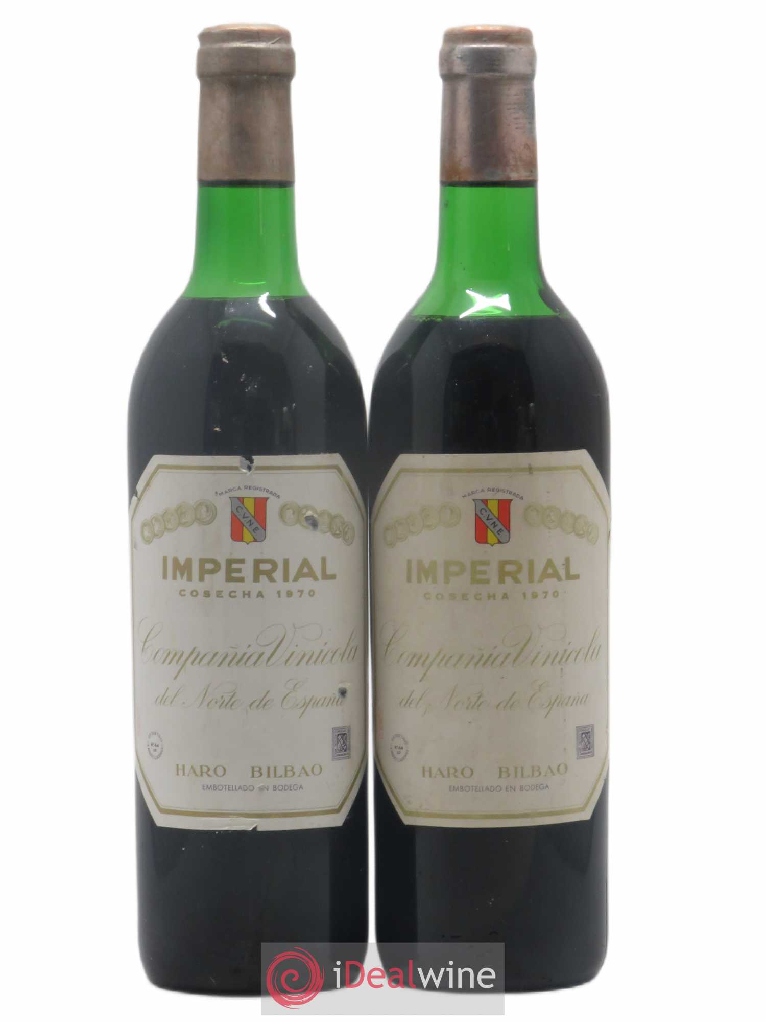 Rioja DOCA Imperial Compania Vinicola del Norte de Espana 1970 - Lot de 2 bouteilles - 0