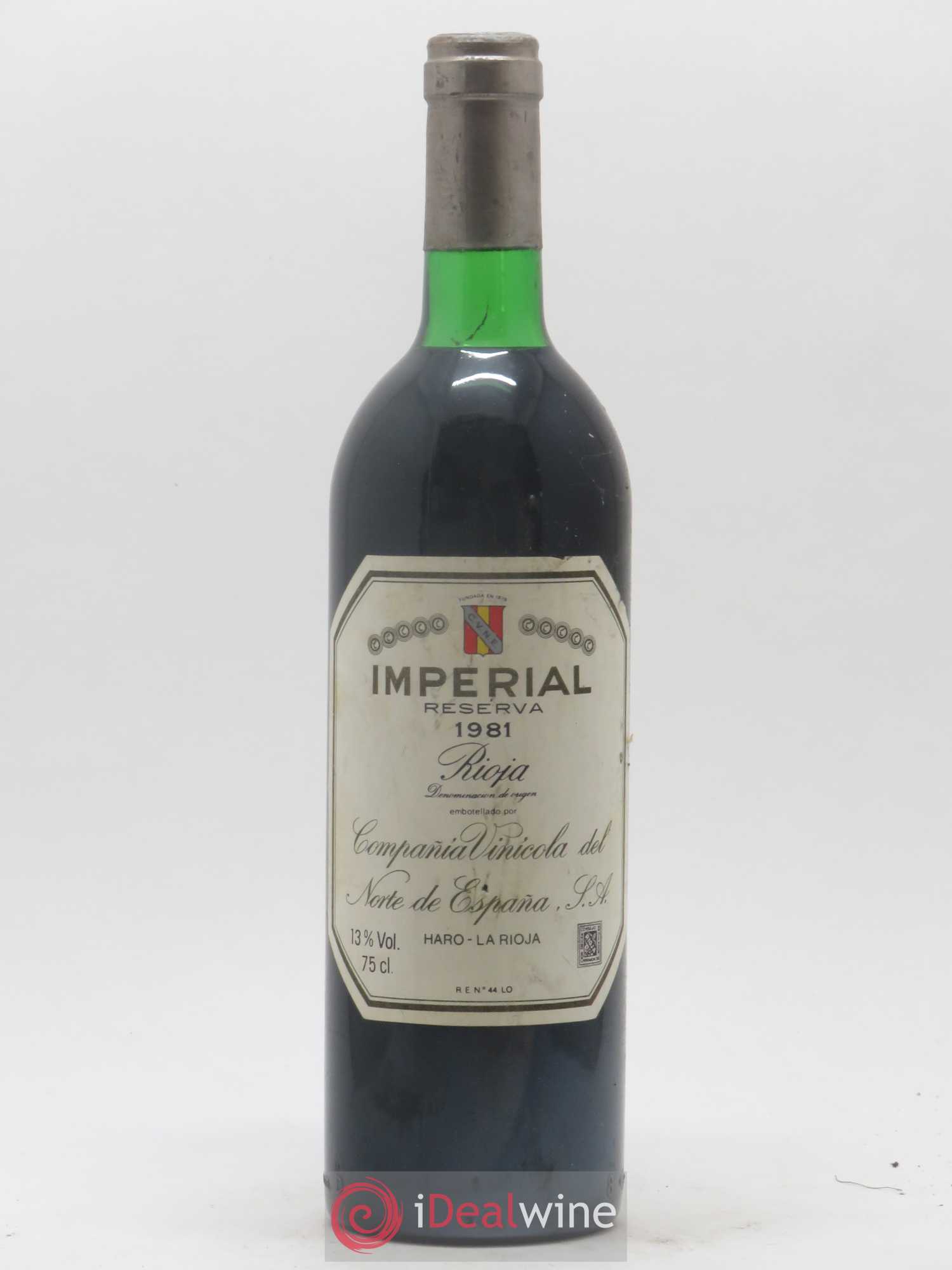 Rioja Imperial Reserva Compania Vinicola del Norte de Espana 1981 - Lot de 1 bouteille - 0