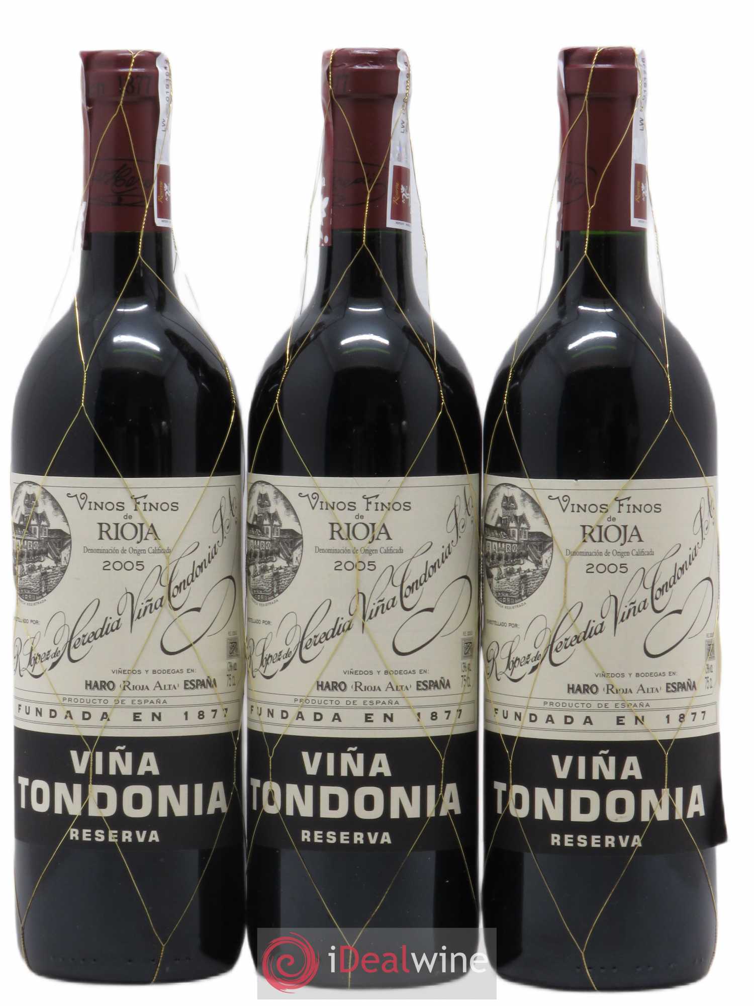 Rioja DOCA Reserva Vina Tondonia R. Lopez de Heredia 2005 - Posten von 3 Flaschen - 0
