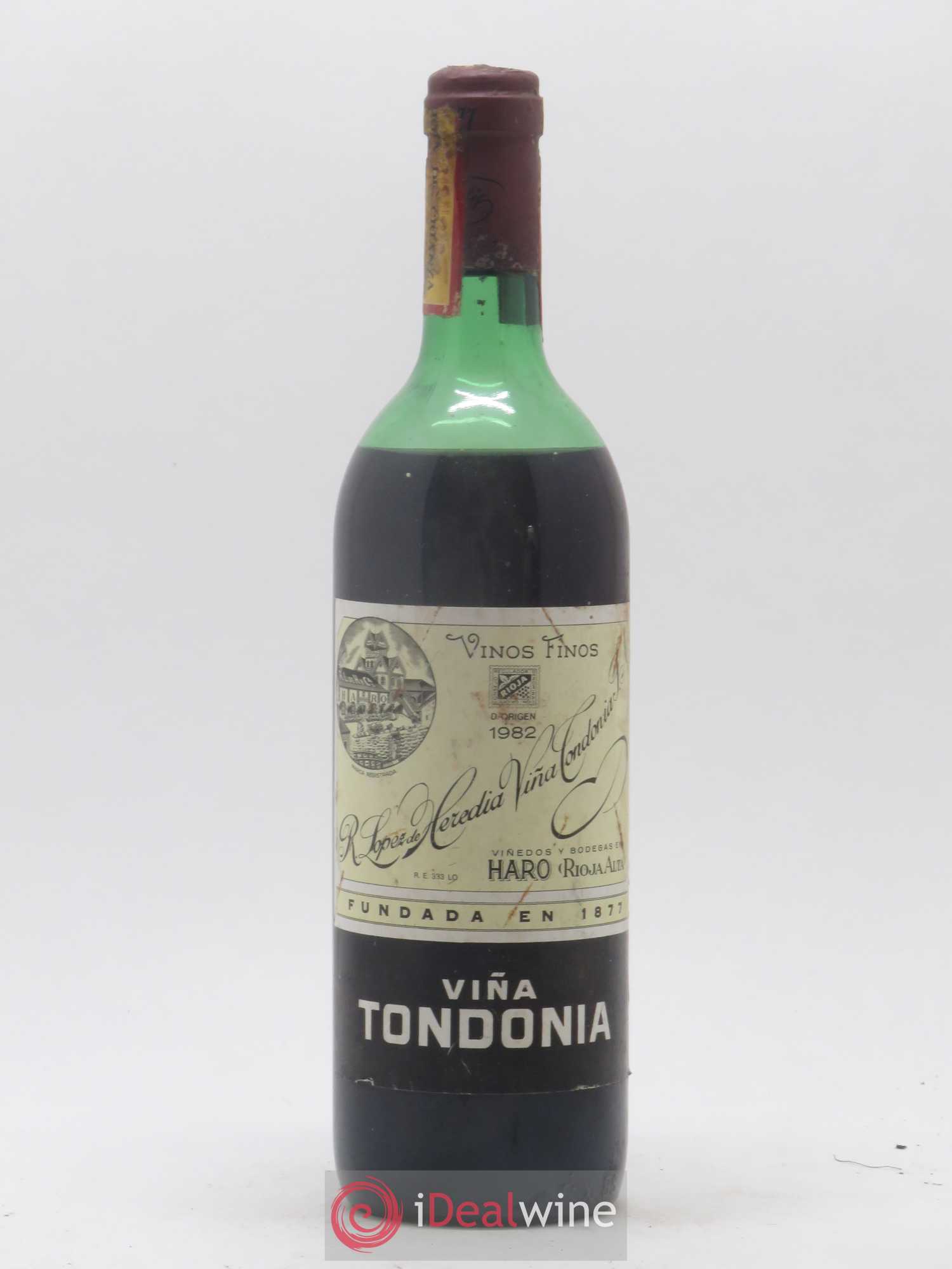 Rioja DOCA Reserva Vina Tondonia R. Lopez de Heredia 1982 - Lot de 1 bouteille - 0