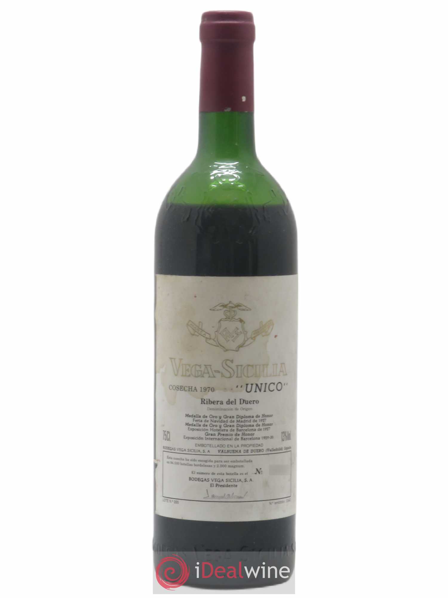 Ribera Del Duero DO Vega Sicilia Unico Famille Alvarez 1970 - Lot de 1 bouteille - 0