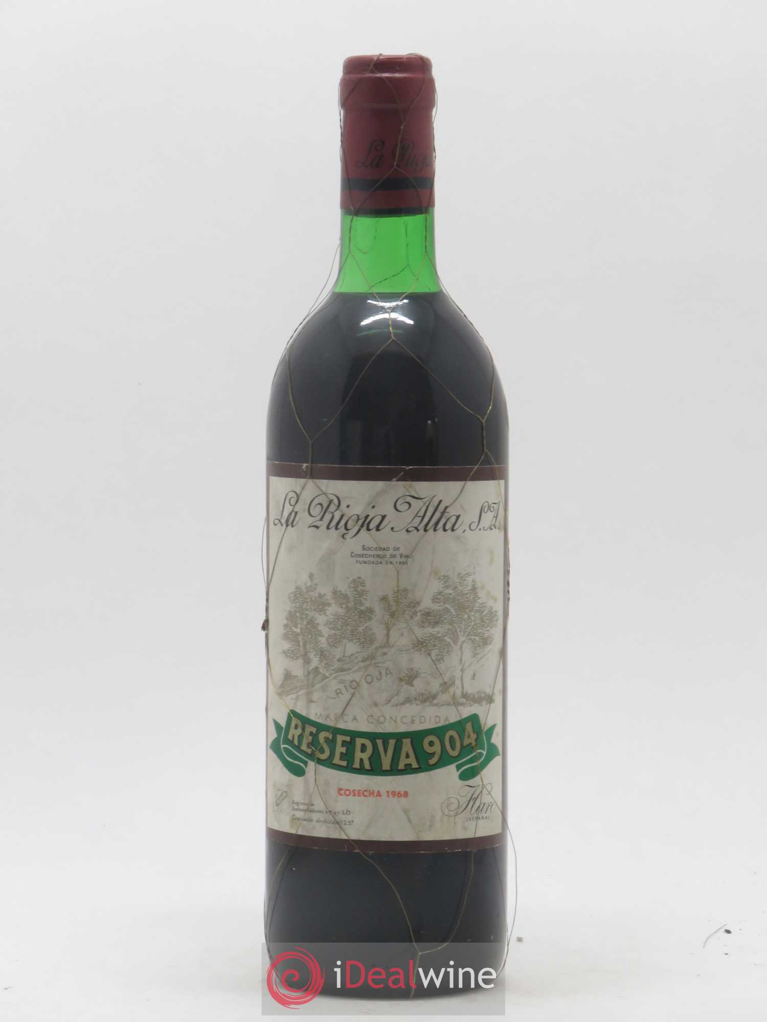 Rioja DOCa Gran Reserva 904 La Rioja Alta Alta Crianza 1968 - Lot de 1 bouteille - 0