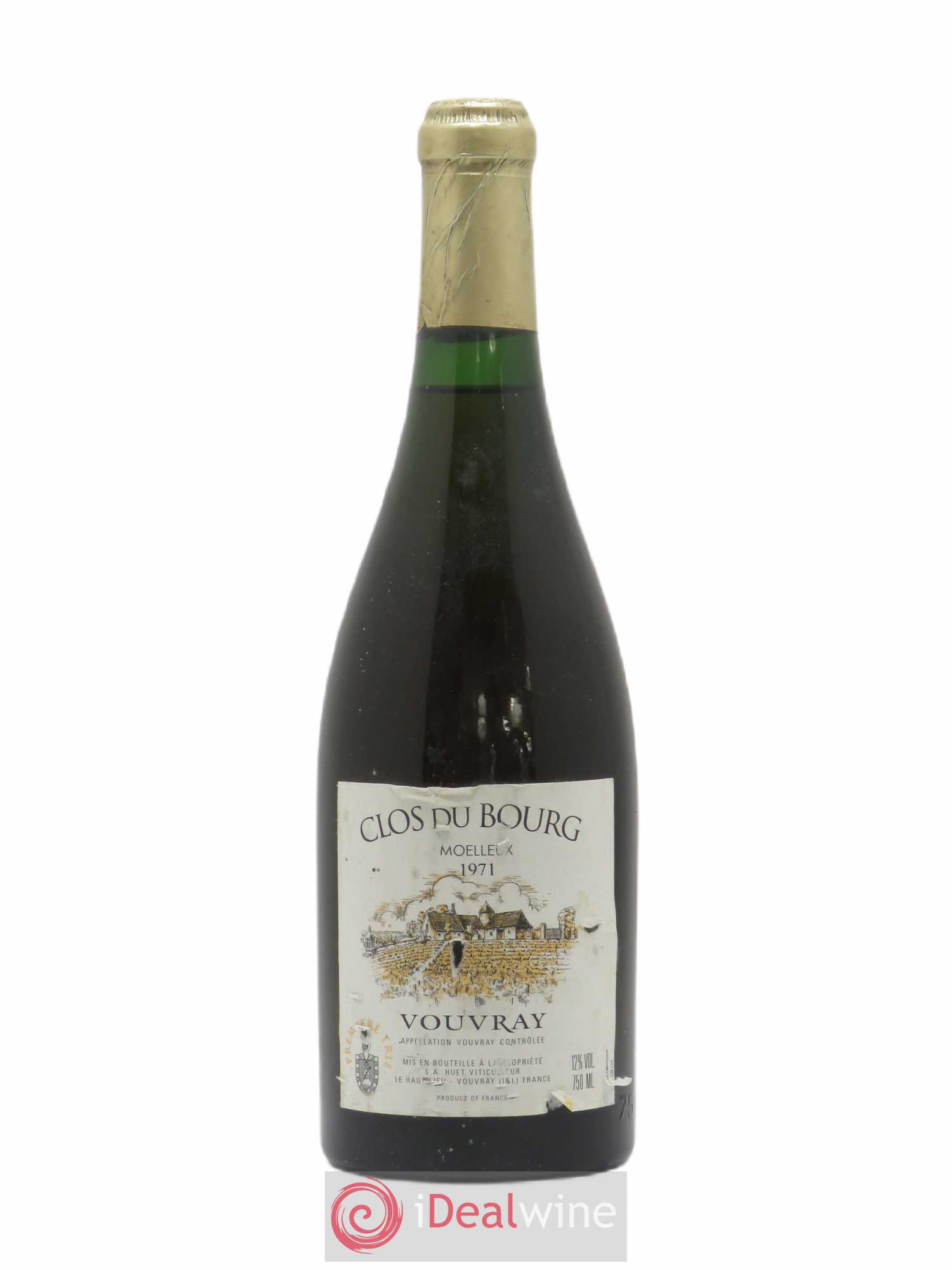 Vouvray Clos du Bourg Moelleux 1ère trie Domaine Huet 1971 - Lotto di 1 bottiglia - 0