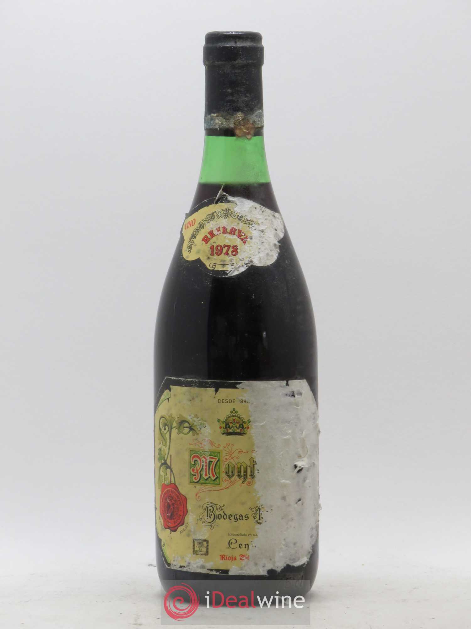 Rioja DOCA Reserva Monte Real 1978 - Posten von 1 Flasche - 0