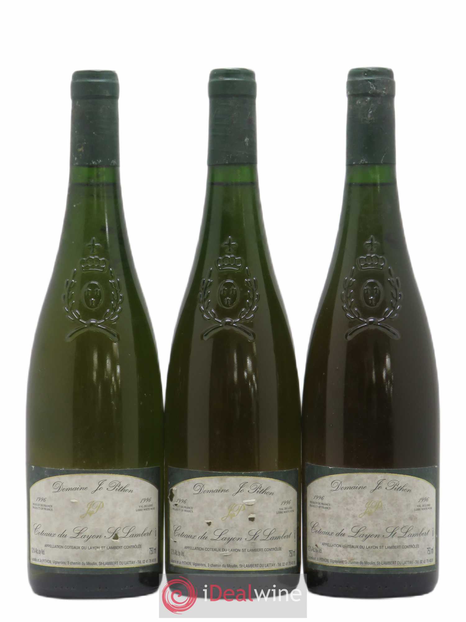 Coteaux du Layon St Lambert Jo Pithon 1996 - Lotto di 3 bottiglie - 0