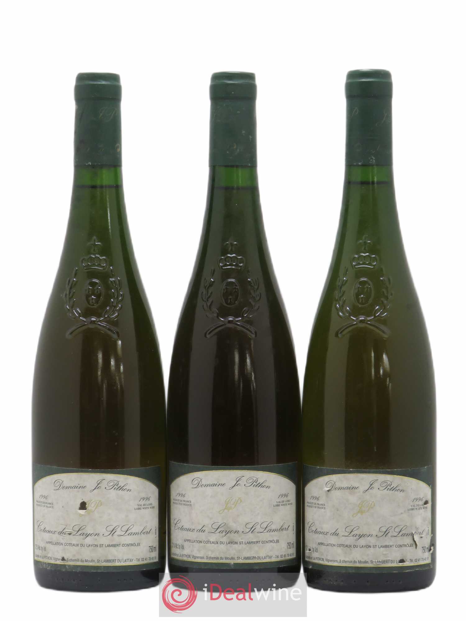 Coteaux du Layon St Lambert Jo Pithon 1996 - Lotto di 3 bottiglie - 0