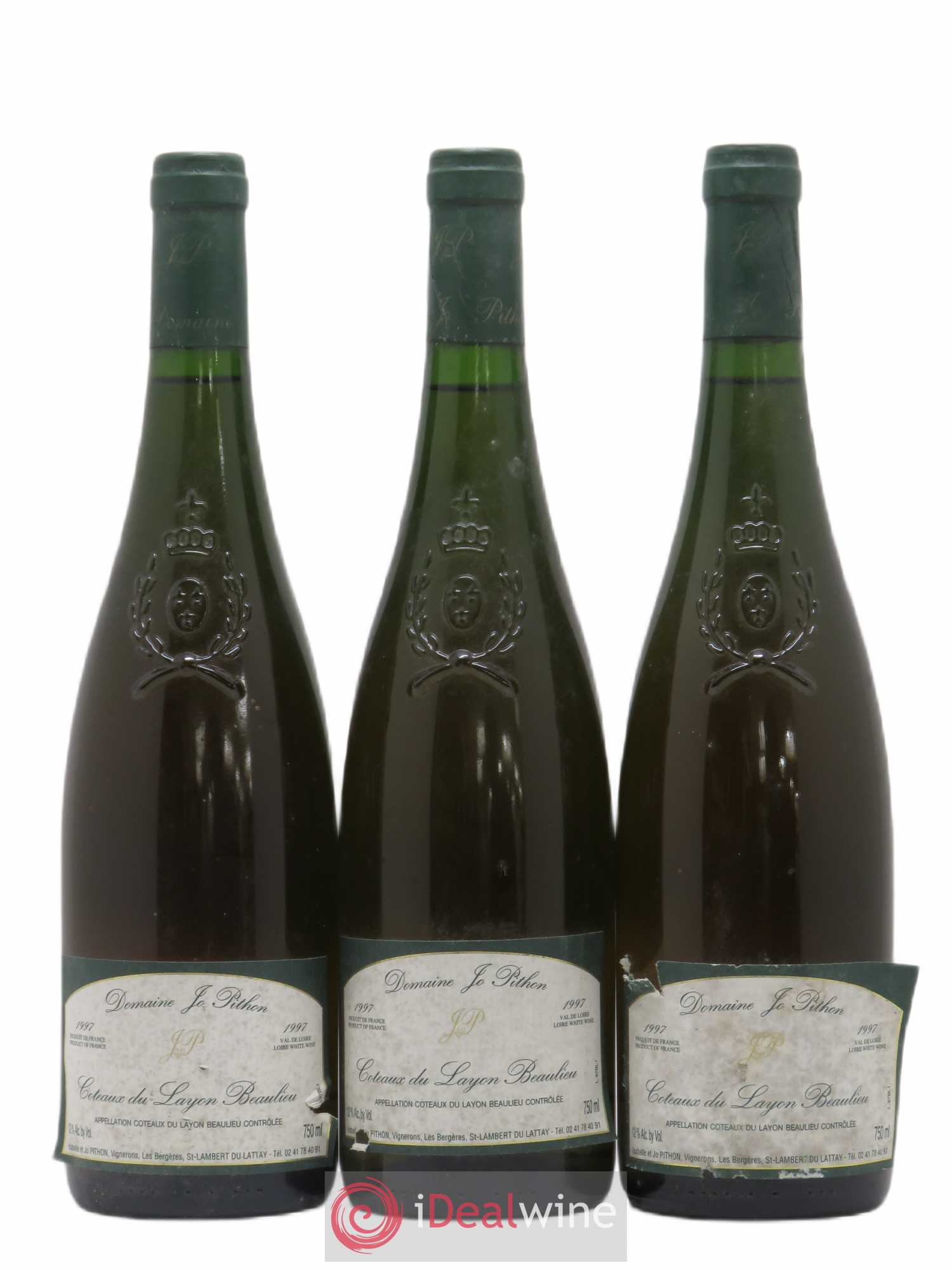 Coteaux du Layon Beaulieu Jo Pithon 1997 - Lotto di 3 bottiglie - 0
