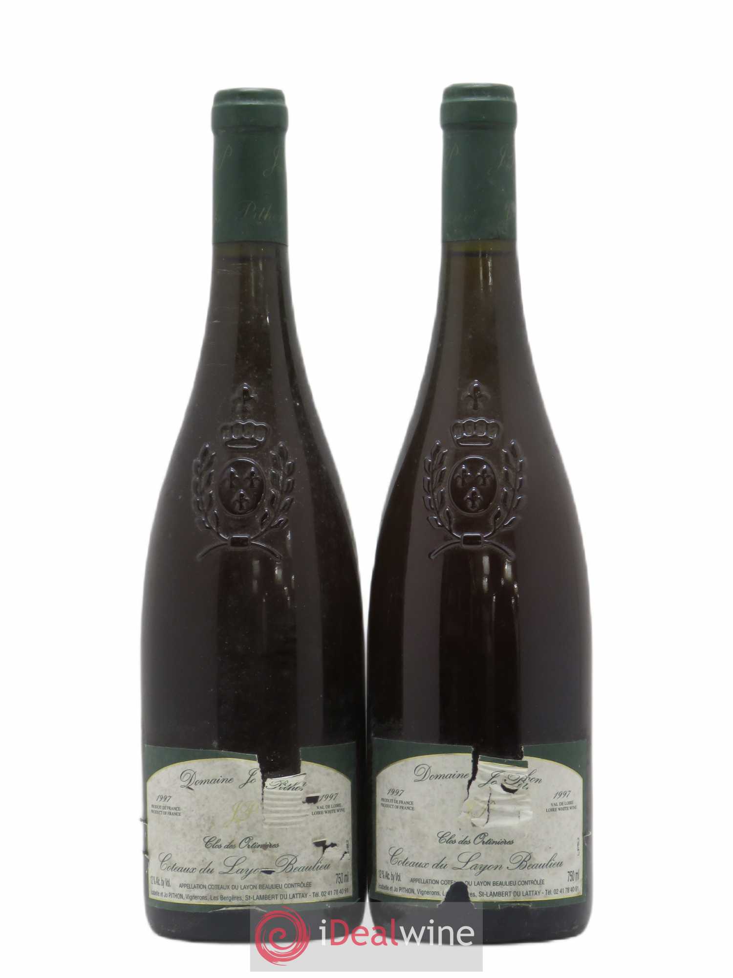 Coteaux du Layon Beaulieu Clos des Ortinieres Jo Pithon 1997 - Lotto di 2 bottiglie - 0
