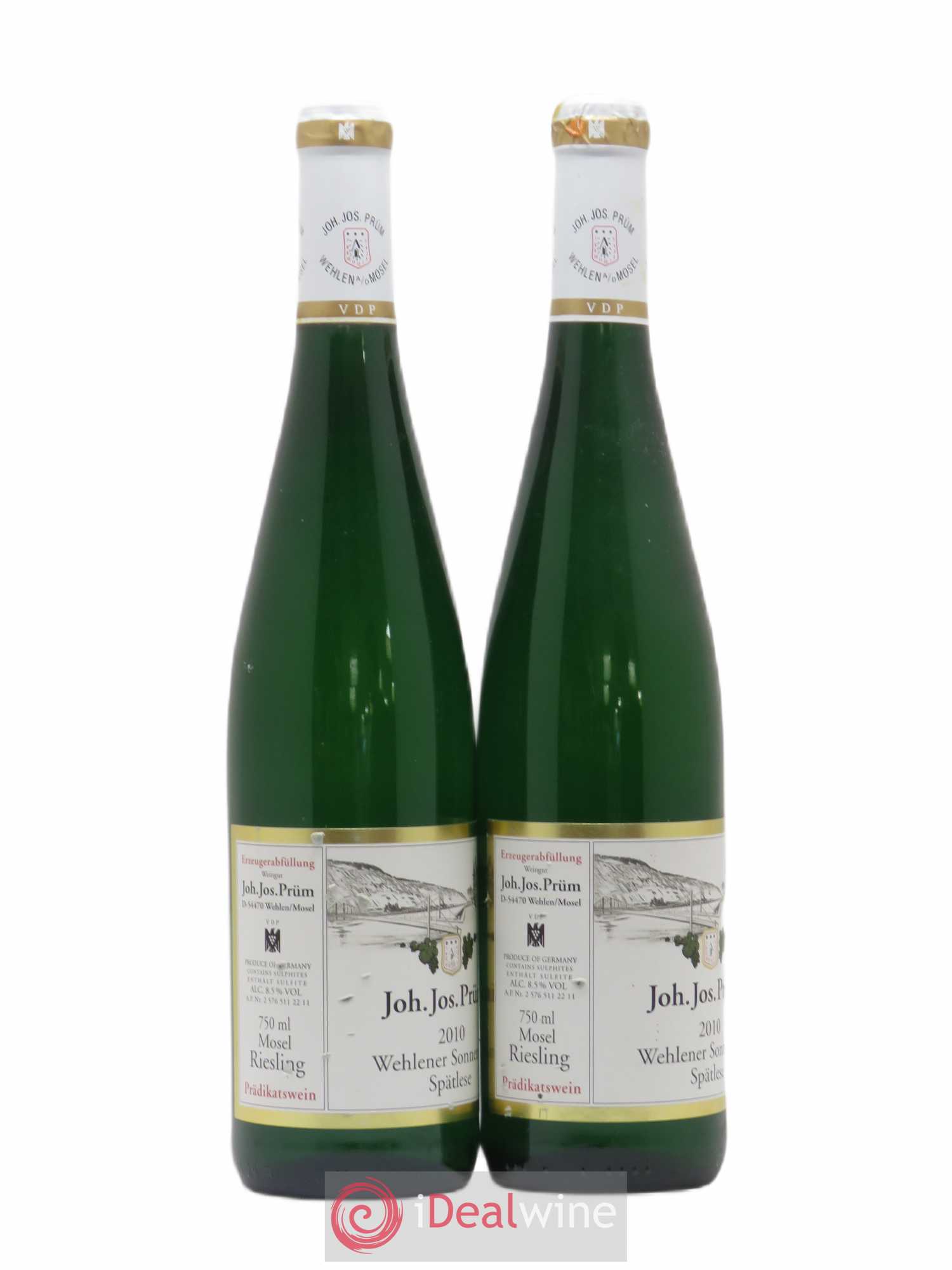 Riesling Joh. Jos. Prum Wehlener Sonnenuhr Spätlese 2010 - Lot de 2 bouteilles - 1