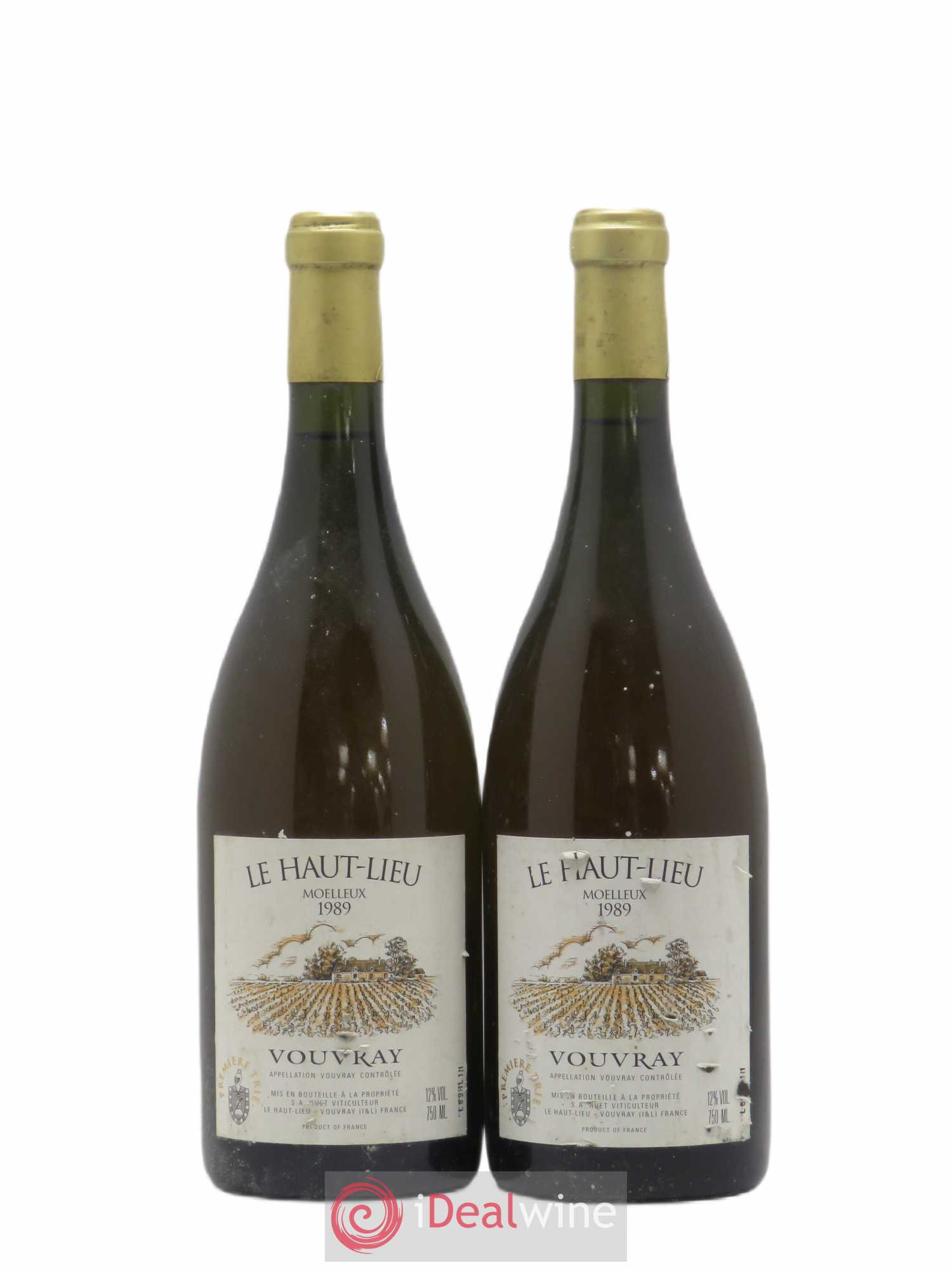 Vouvray Le Haut-Lieu Moelleux 1ère Trie Domaine Huet 1989 - Lotto di 2 bottiglie - 0