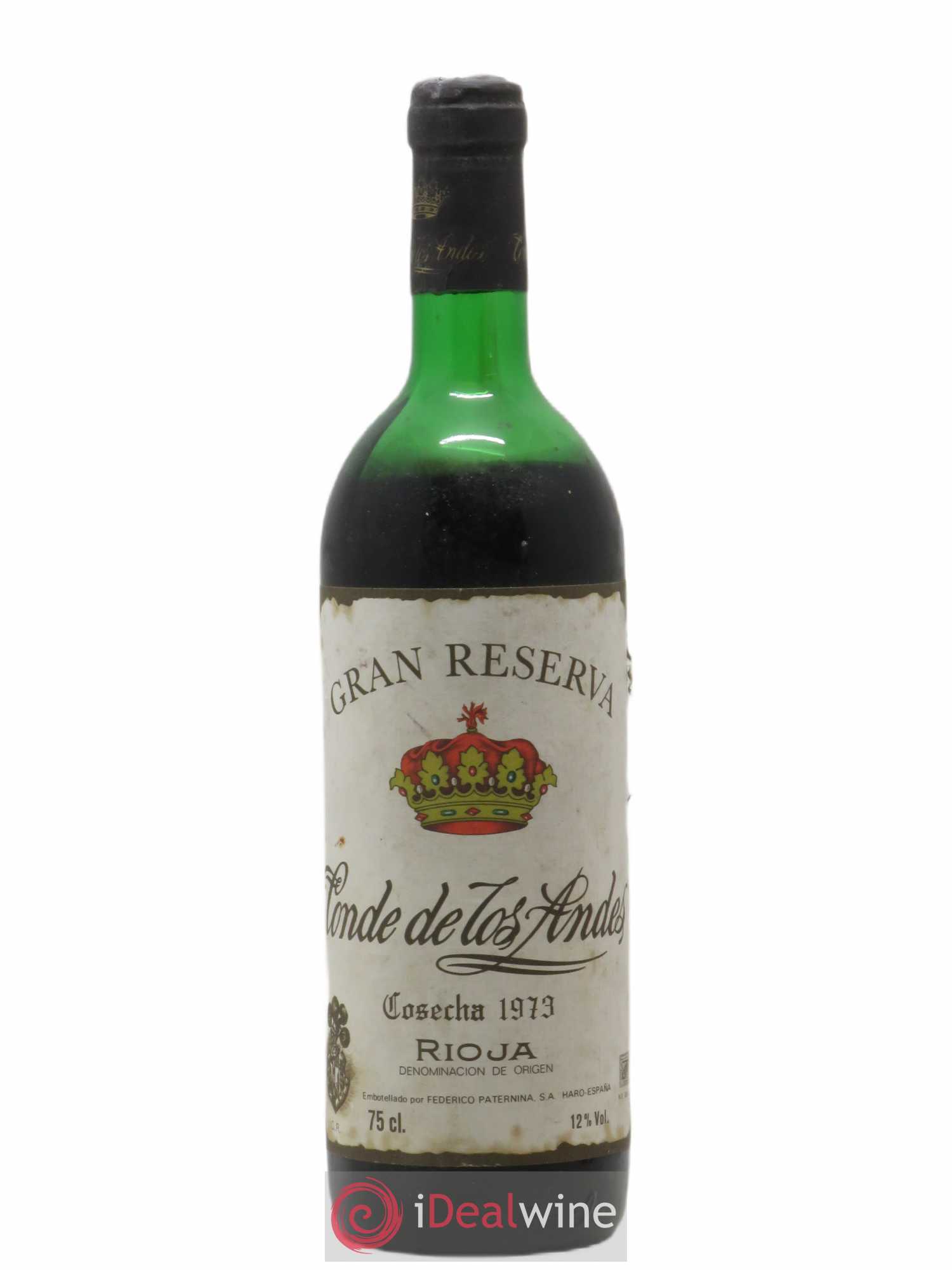 Rioja DOCA Conde de Los Andes Gran Reserva Federico Paternina 1973 - Lotto di 1 bottiglia - 0