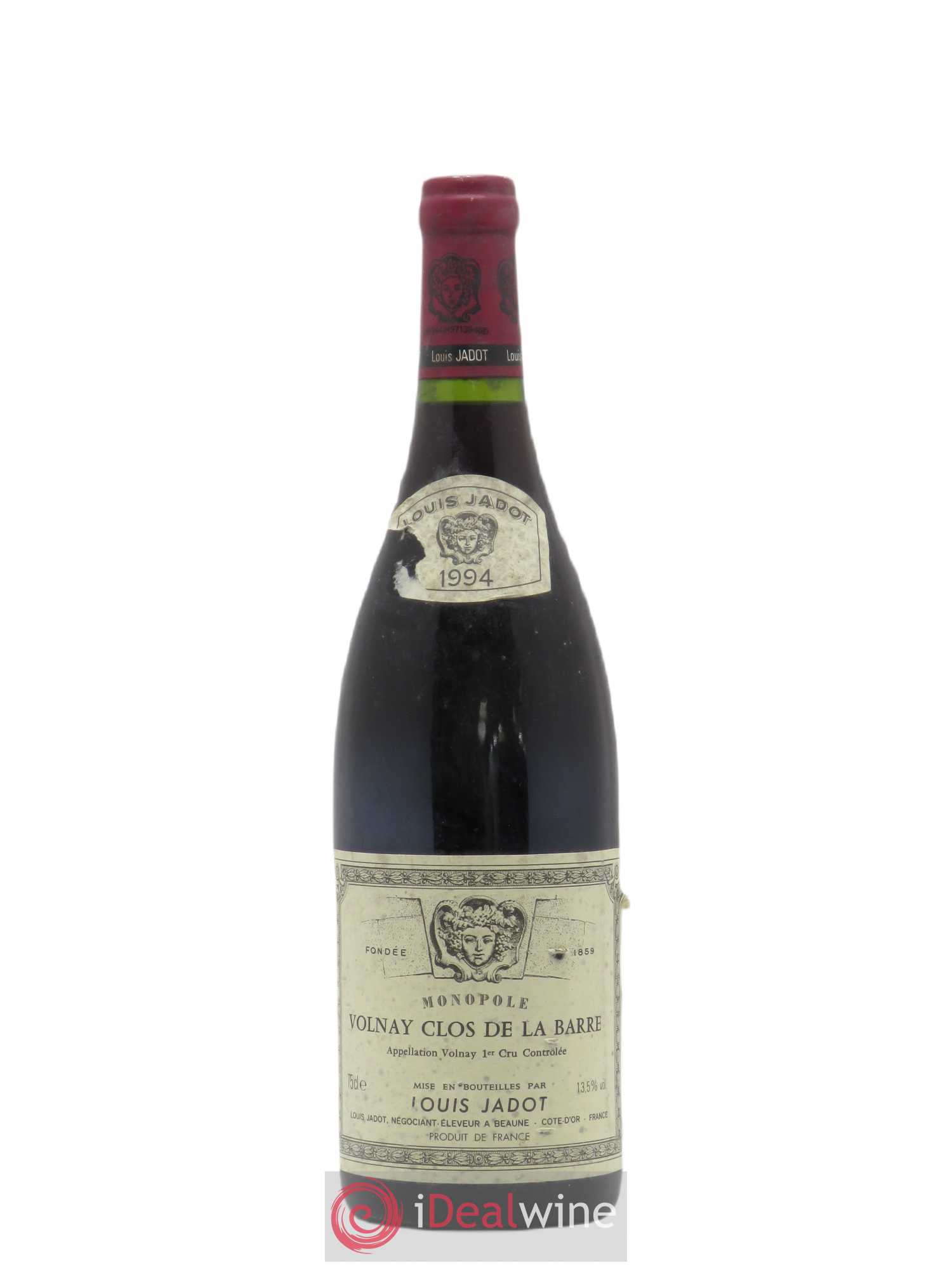 Volnay 1er Cru Clos de la Barre Monopole Maison Louis Jadot 1994 - Lot de 1 bouteille - 0