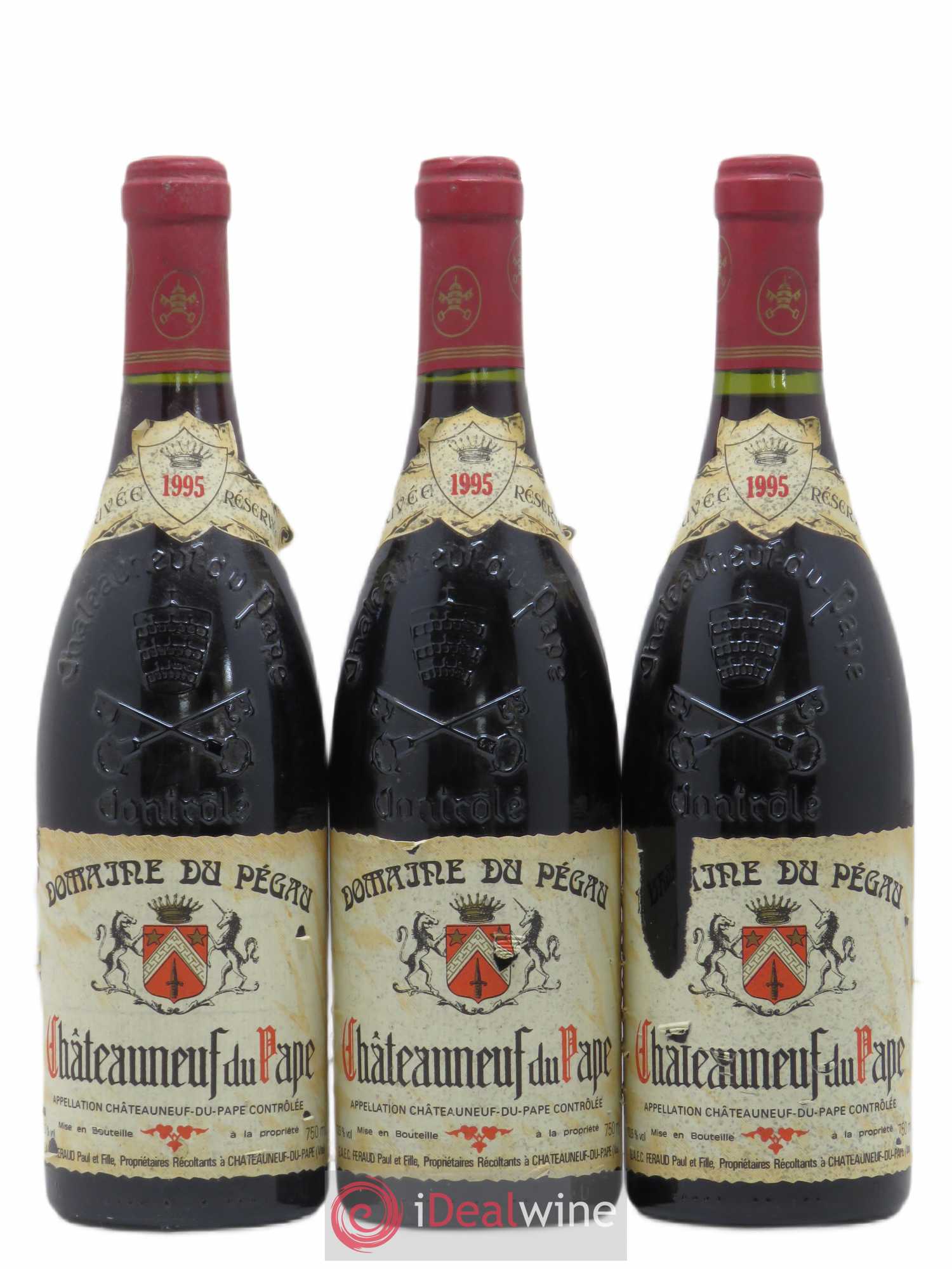 Châteauneuf-du-Pape Domaine du Pégau Cuvée Réservée Paul et Laurence Féraud 1995 - Lot de 3 bouteilles - 0