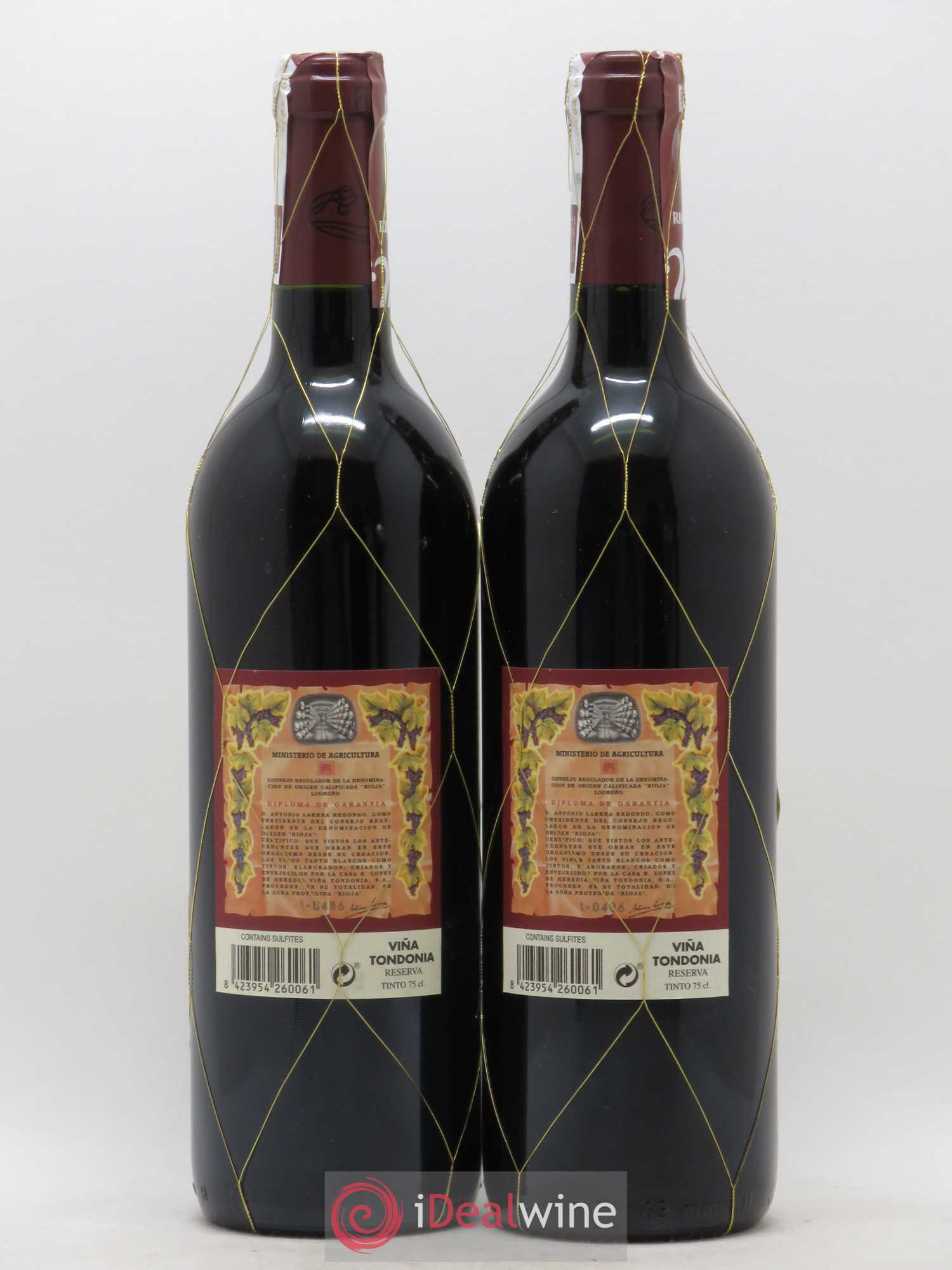 Rioja DOCA Reserva Vina Tondonia R. Lopez de Heredia 2005 - Lot de 2 bouteilles - 1