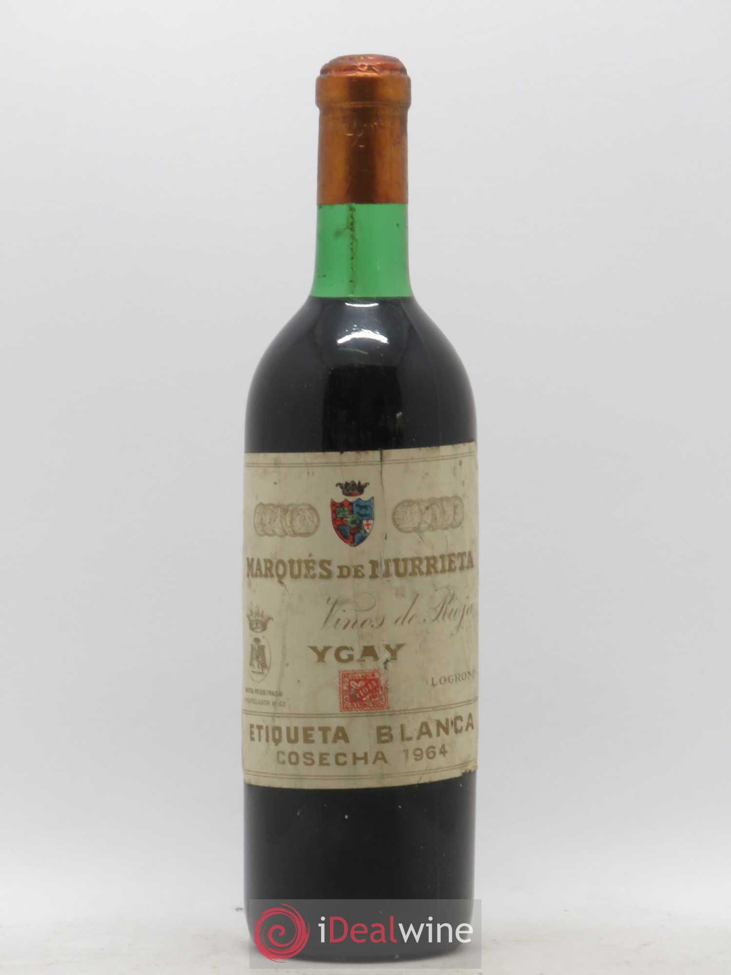 Rioja DOCA Etiqueta Blanca Ygay Marques de Murrieta 1964 - Posten von 1 Flasche - 0
