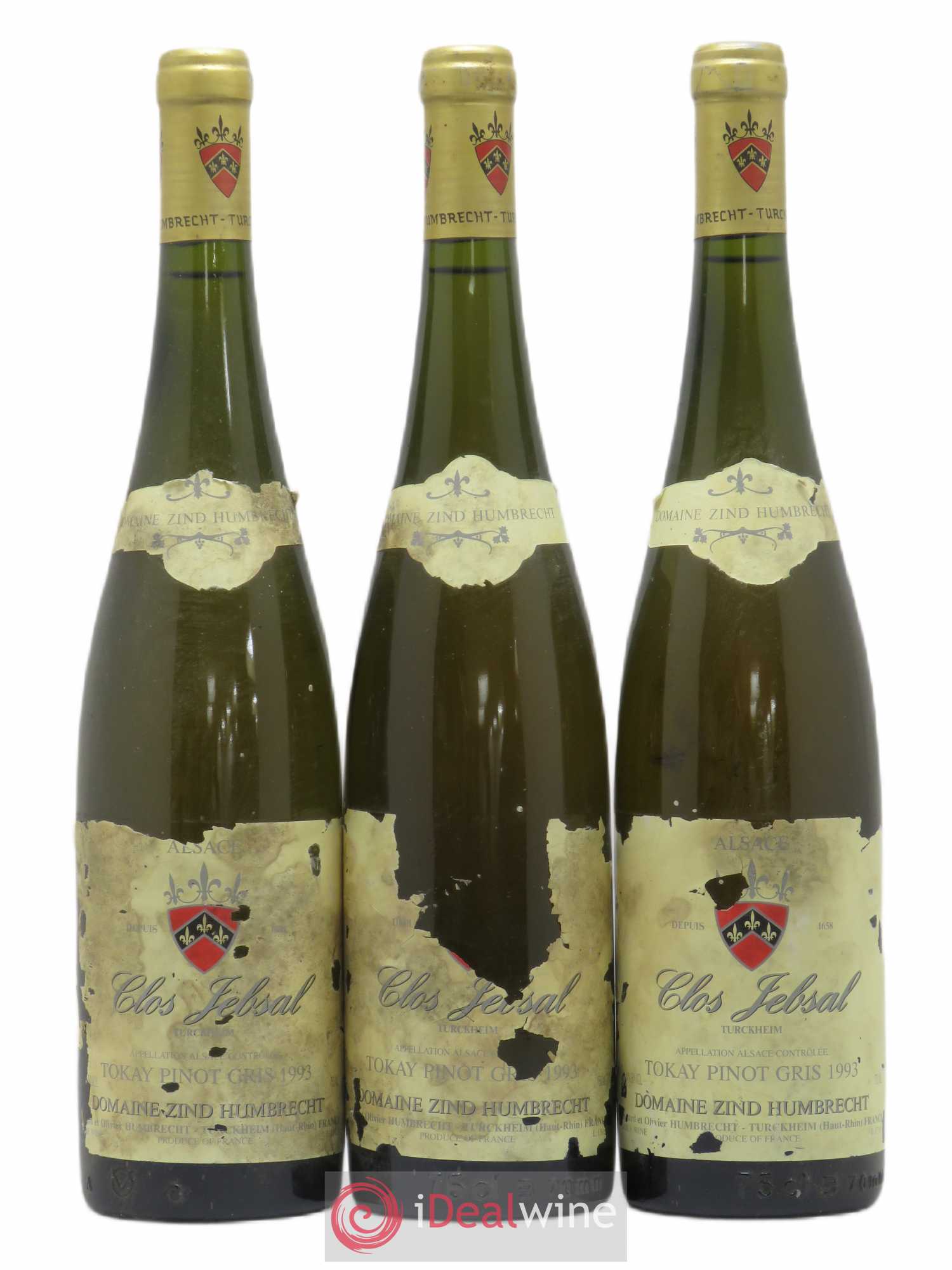 Alsace Pinot Gris Clos Jebsal Zind-Humbrecht (Domaine) 1993 - Lot de 3 bouteilles - 0